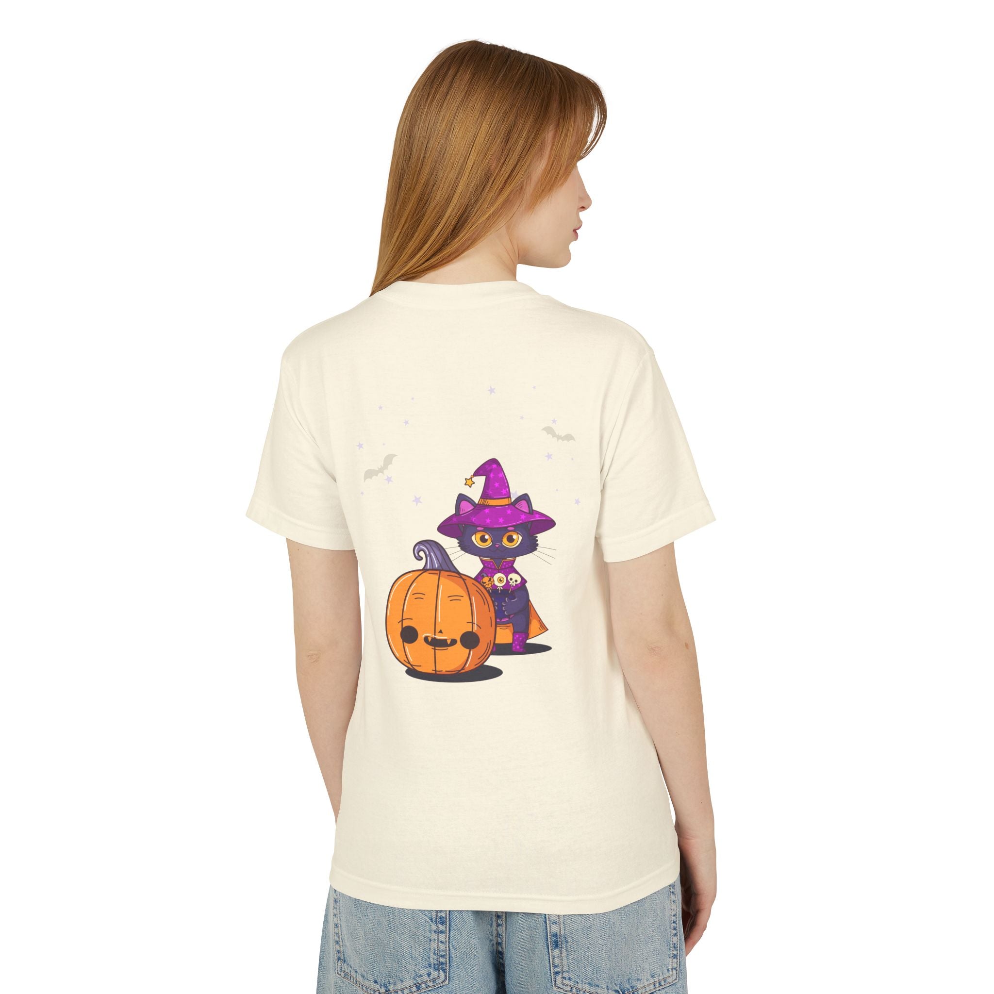 Halloween with Witch's Cats | Unisex Garment-Dyed Heavyweight Cotton Tee