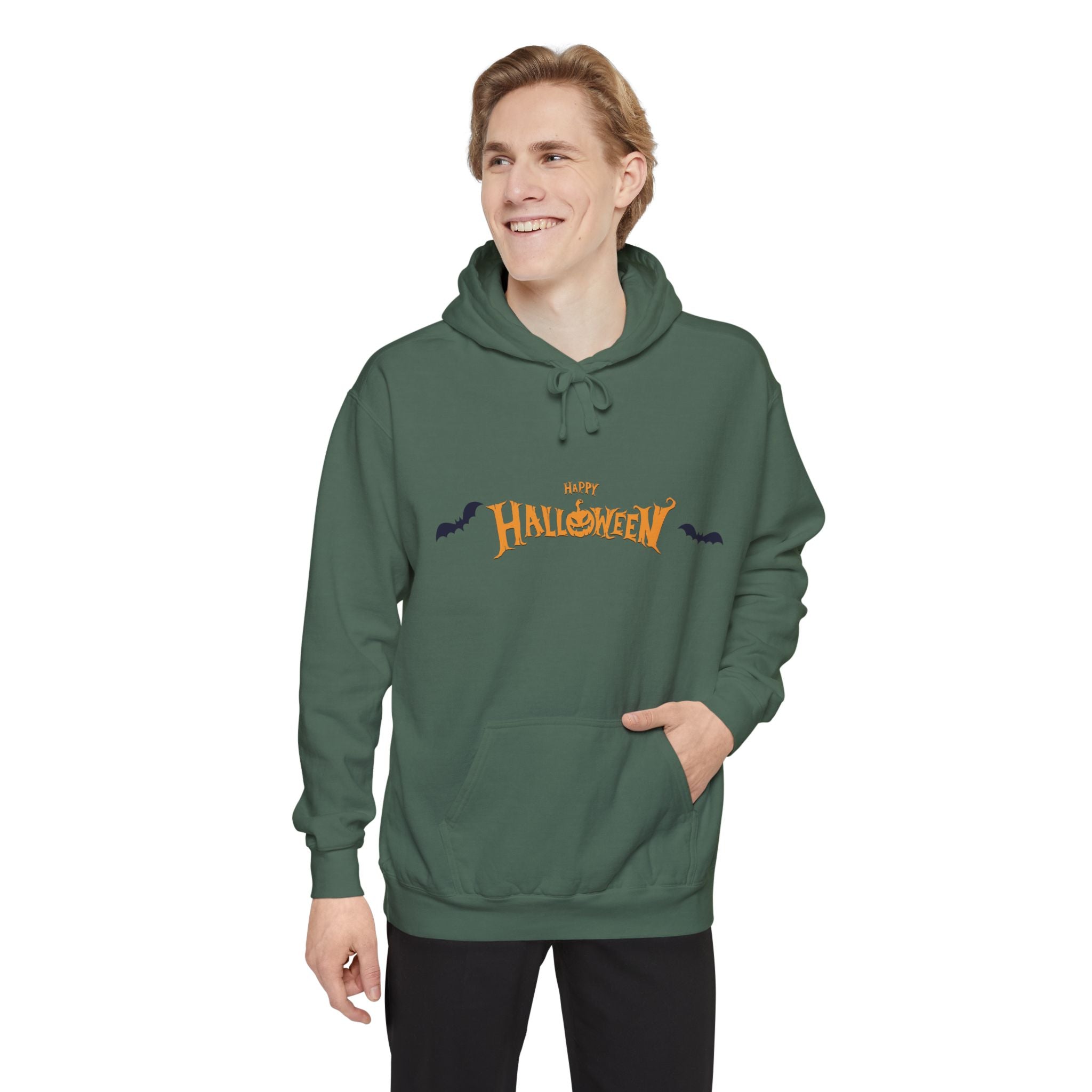 Halloween with Bats | Unisex Garment-Dyed Hoodie