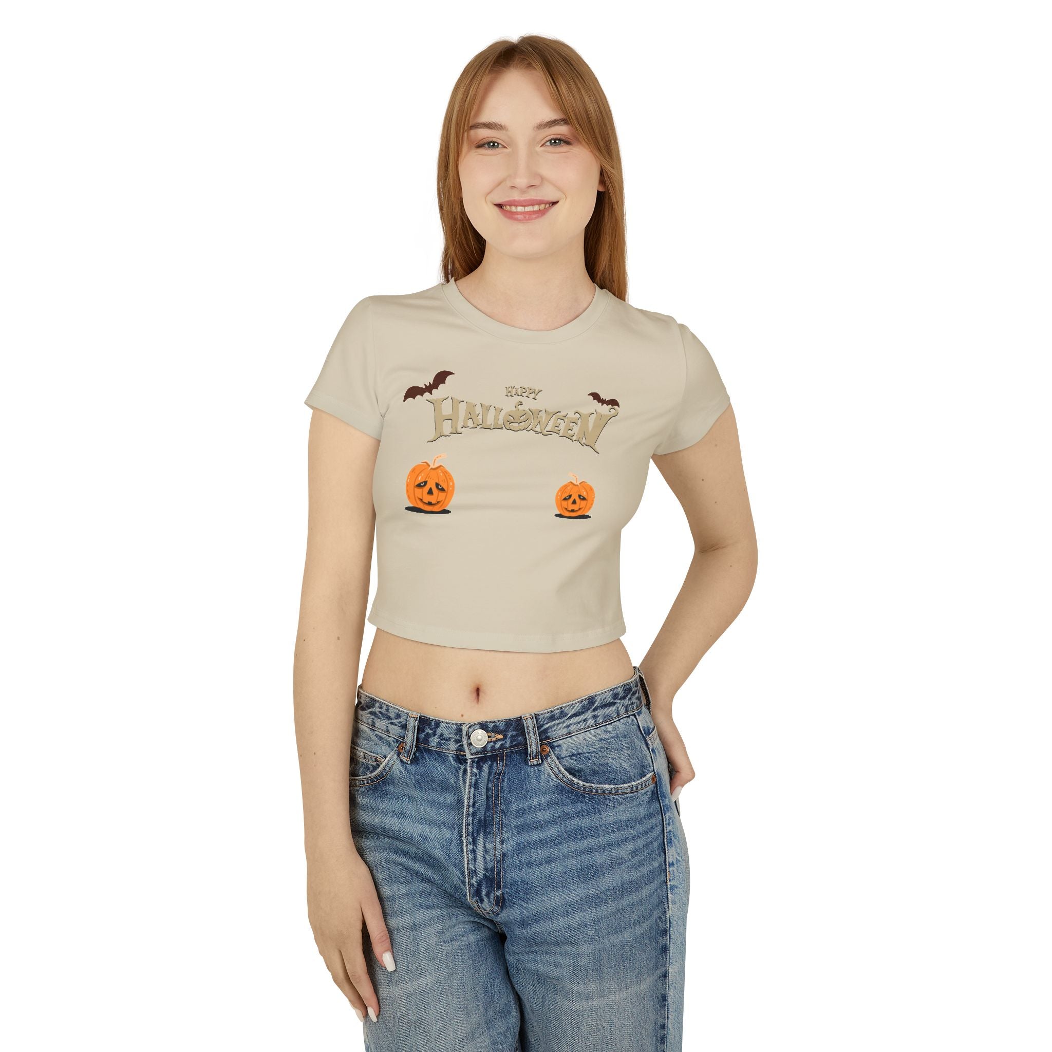 Halloween with Pumpkins | Women's Baby Tee