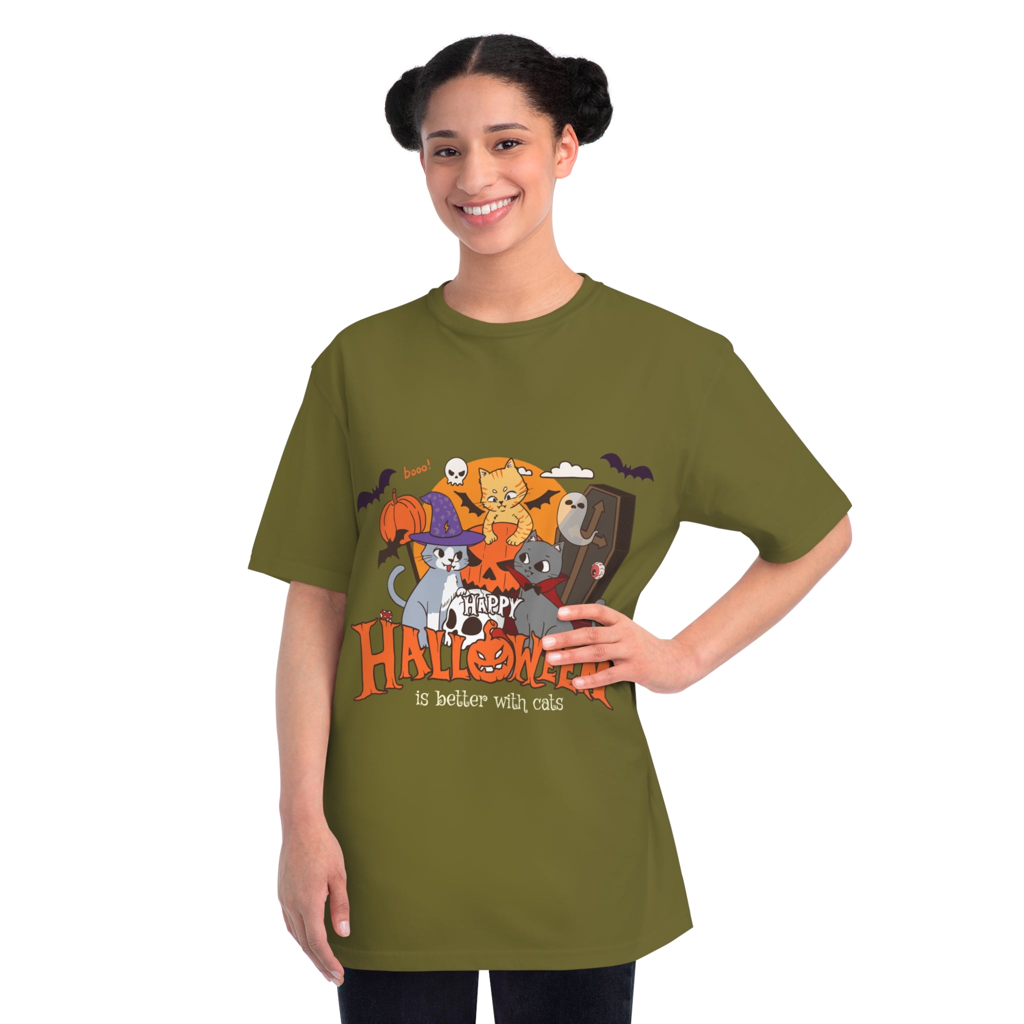 Halloween is Better with Cats | Organic Unisex Classic T-Shirt