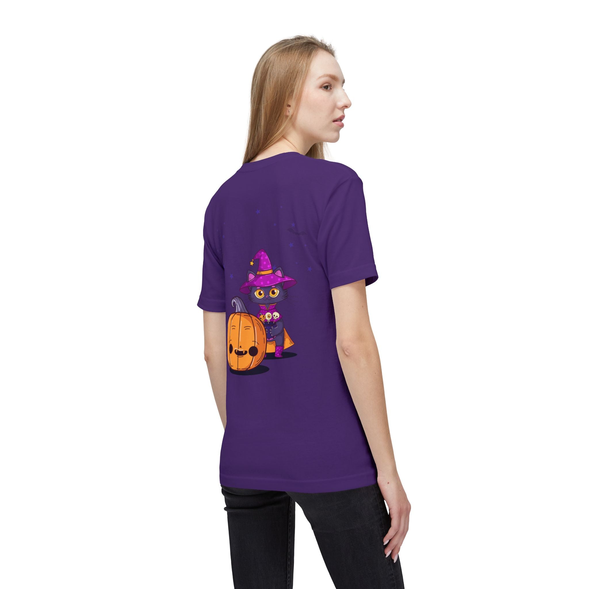 Halloween with Witch's Cats | Unisex Midweight T-shirt, Made in US