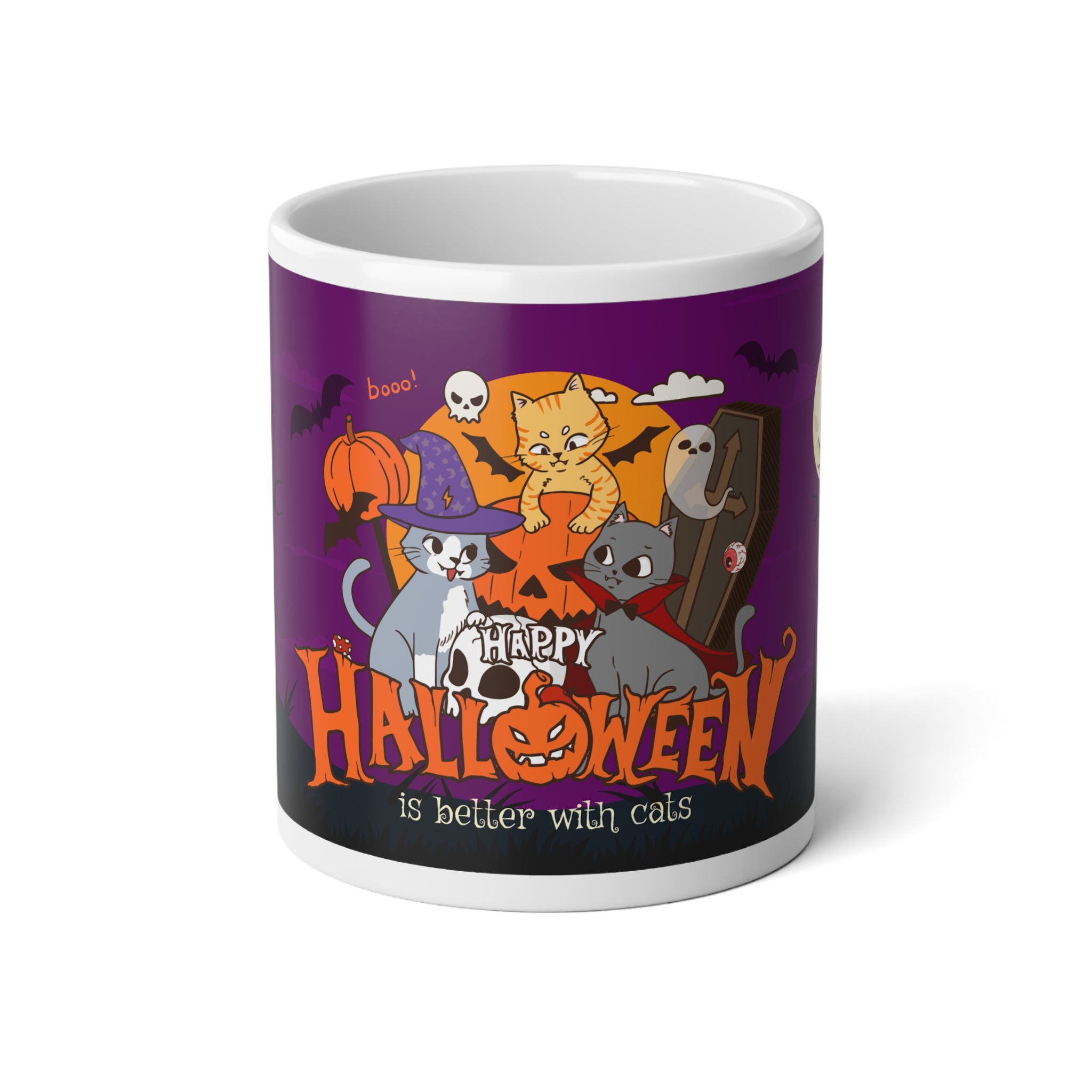 Happy Halloween is Better with Cats | Jumbo Mug