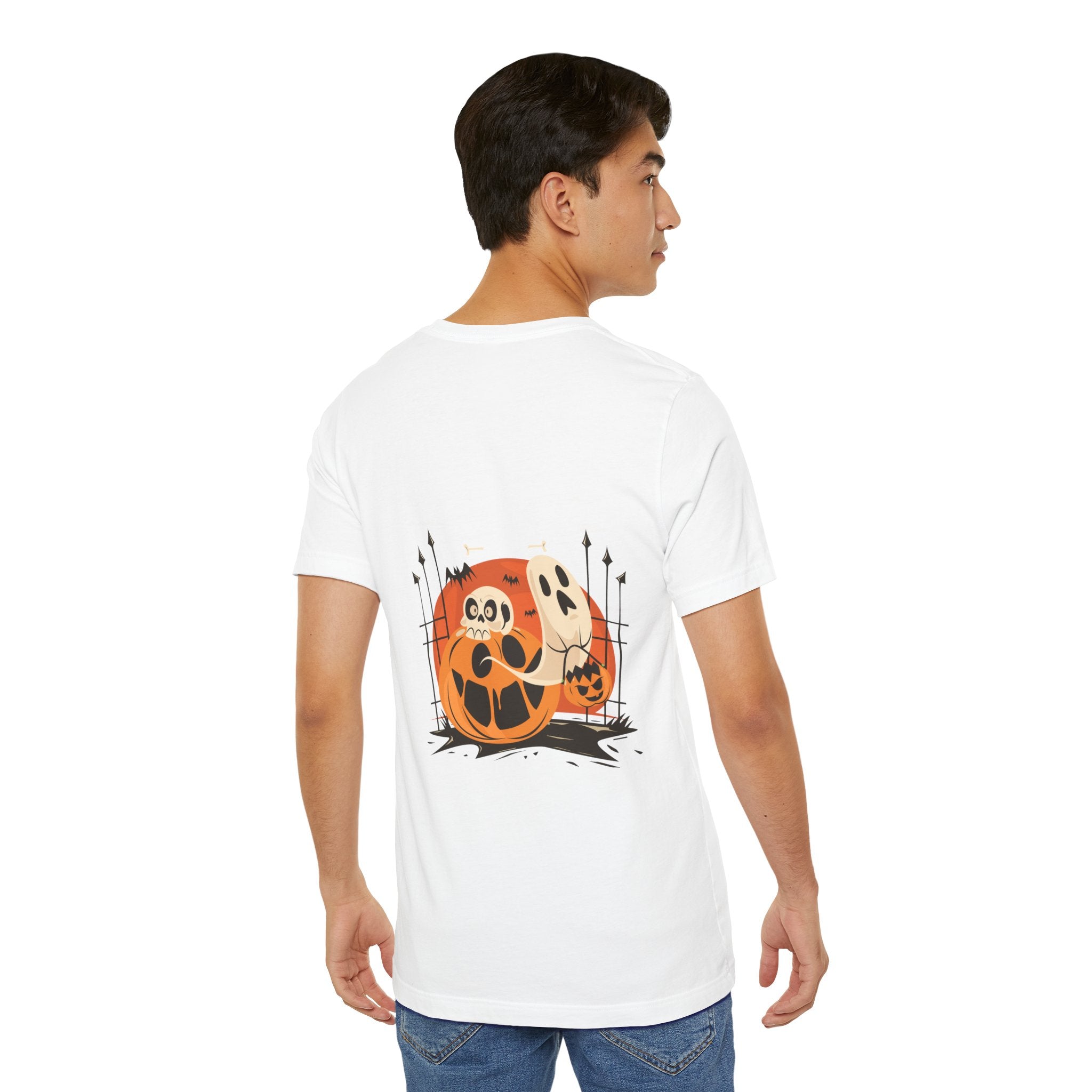 Halloween with Pumpkins | Unisex Jersey Short Sleeve Tee
