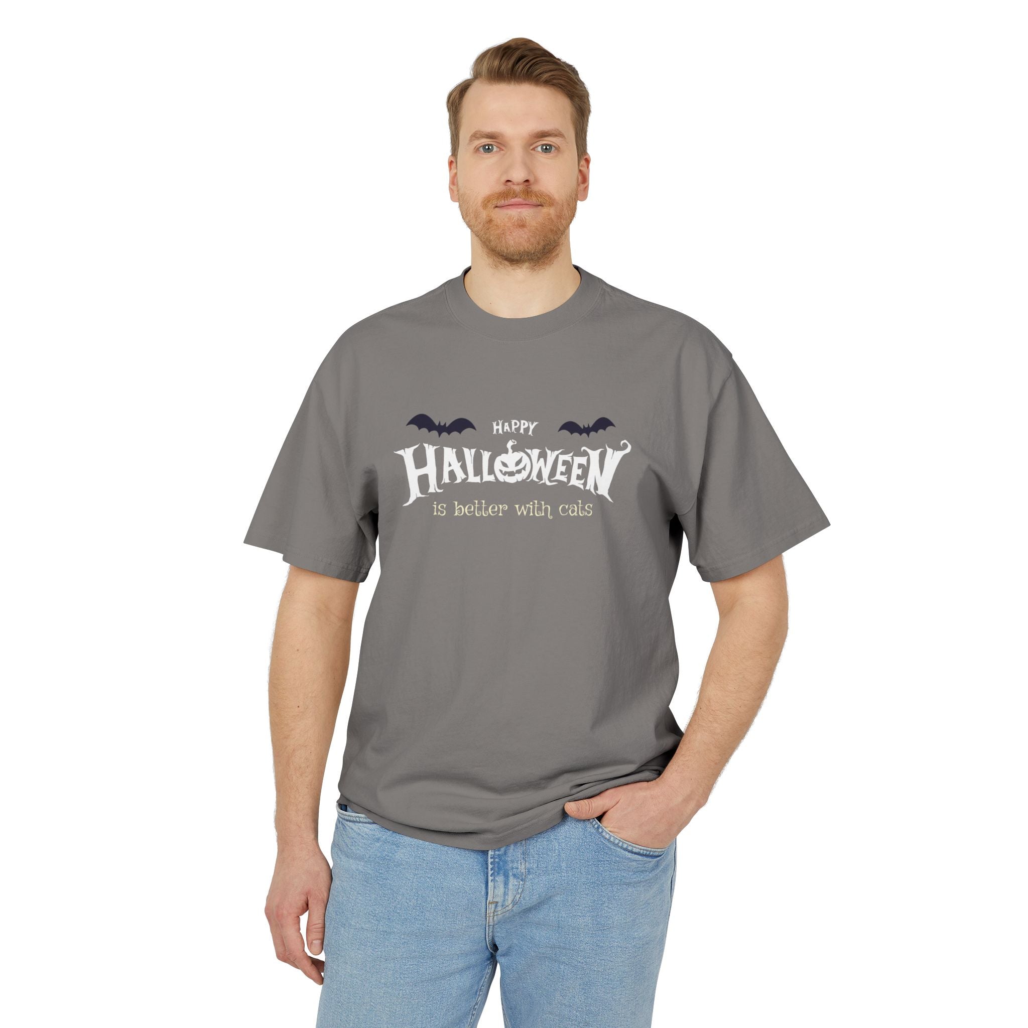 Halloween with Witch's Cats | Unisex Heavy Faded Tee