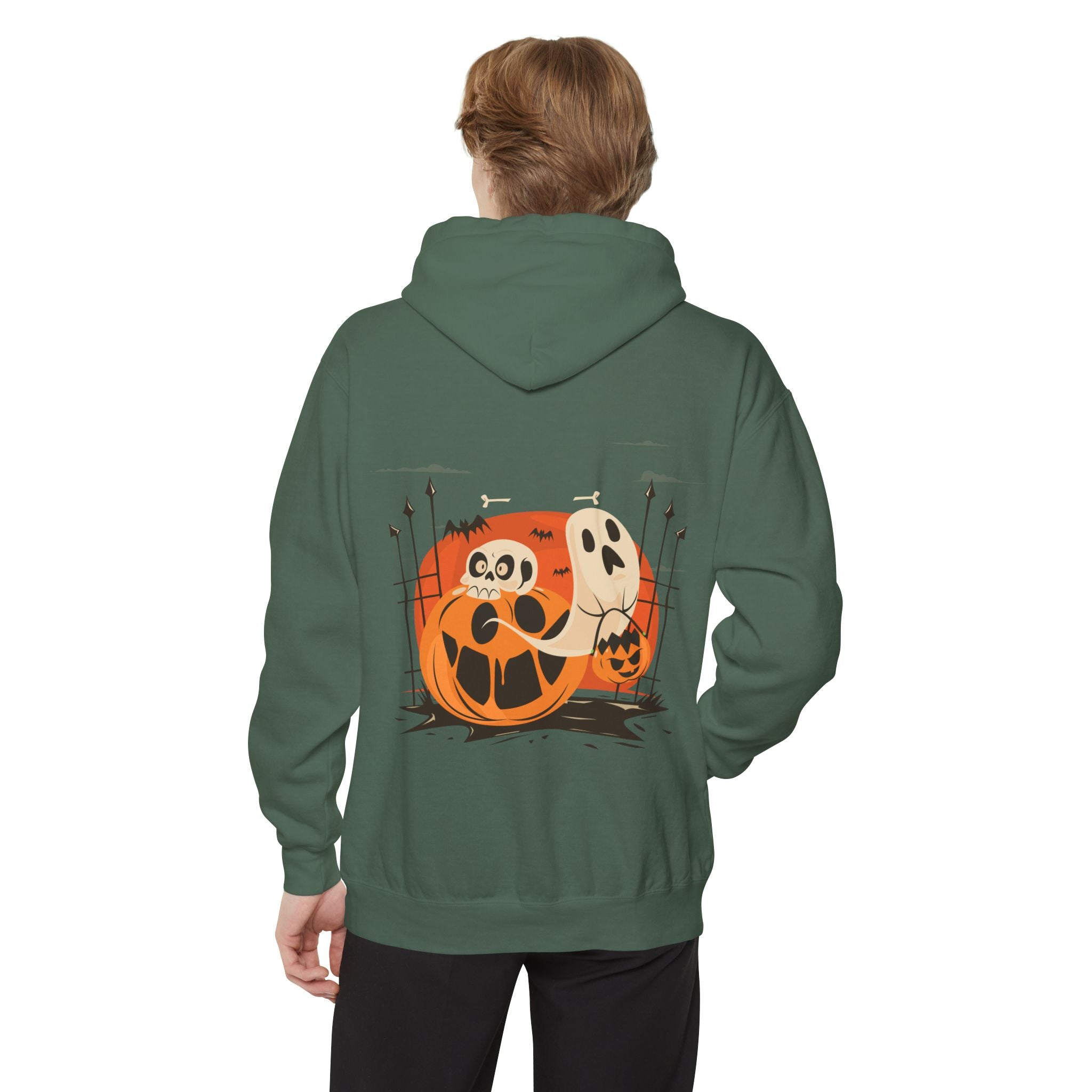 Halloween with Pumpkins | Unisex Garment-Dyed Hoodie