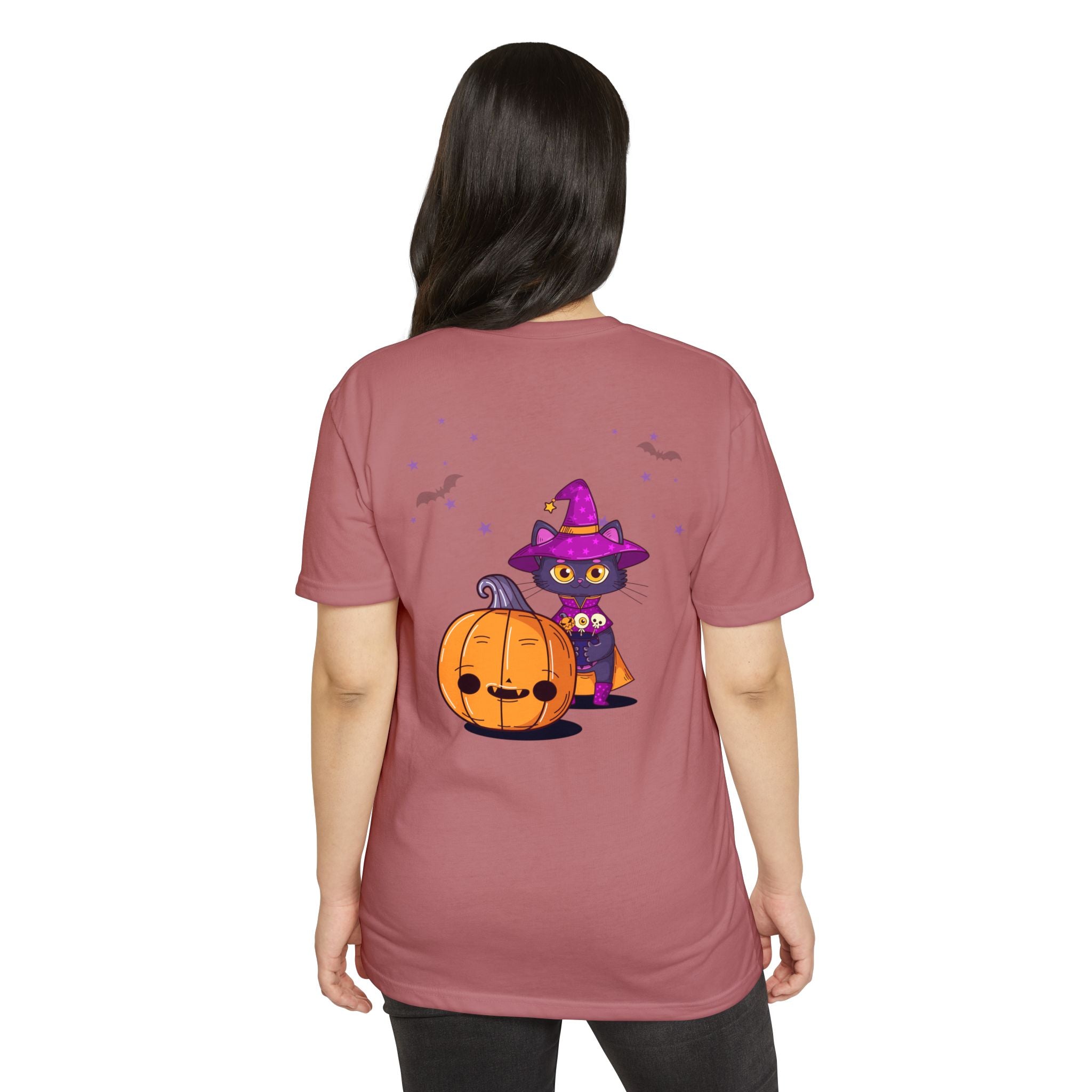 Halloween with Witch's Cats | Unisex CVC Jersey T-shirt