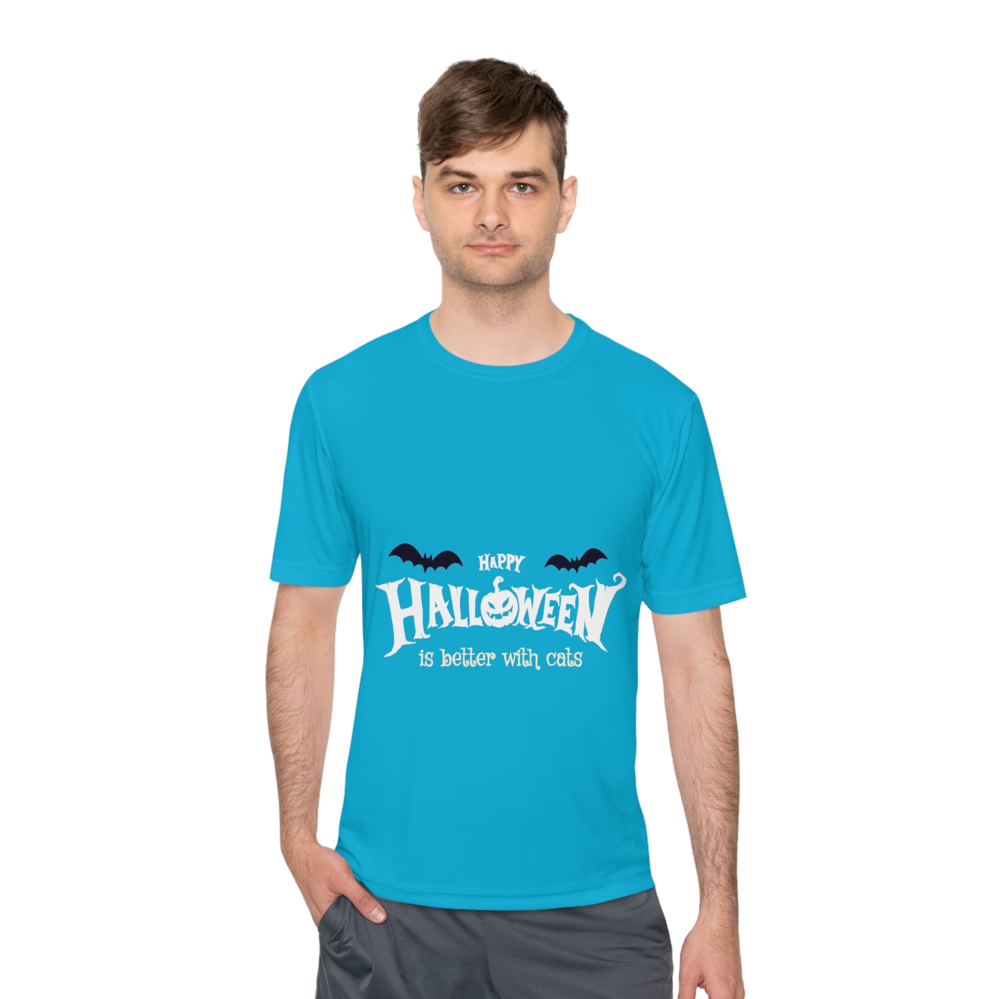 Halloween with Witch's Cats | Unisex Moisture Wicking Tee