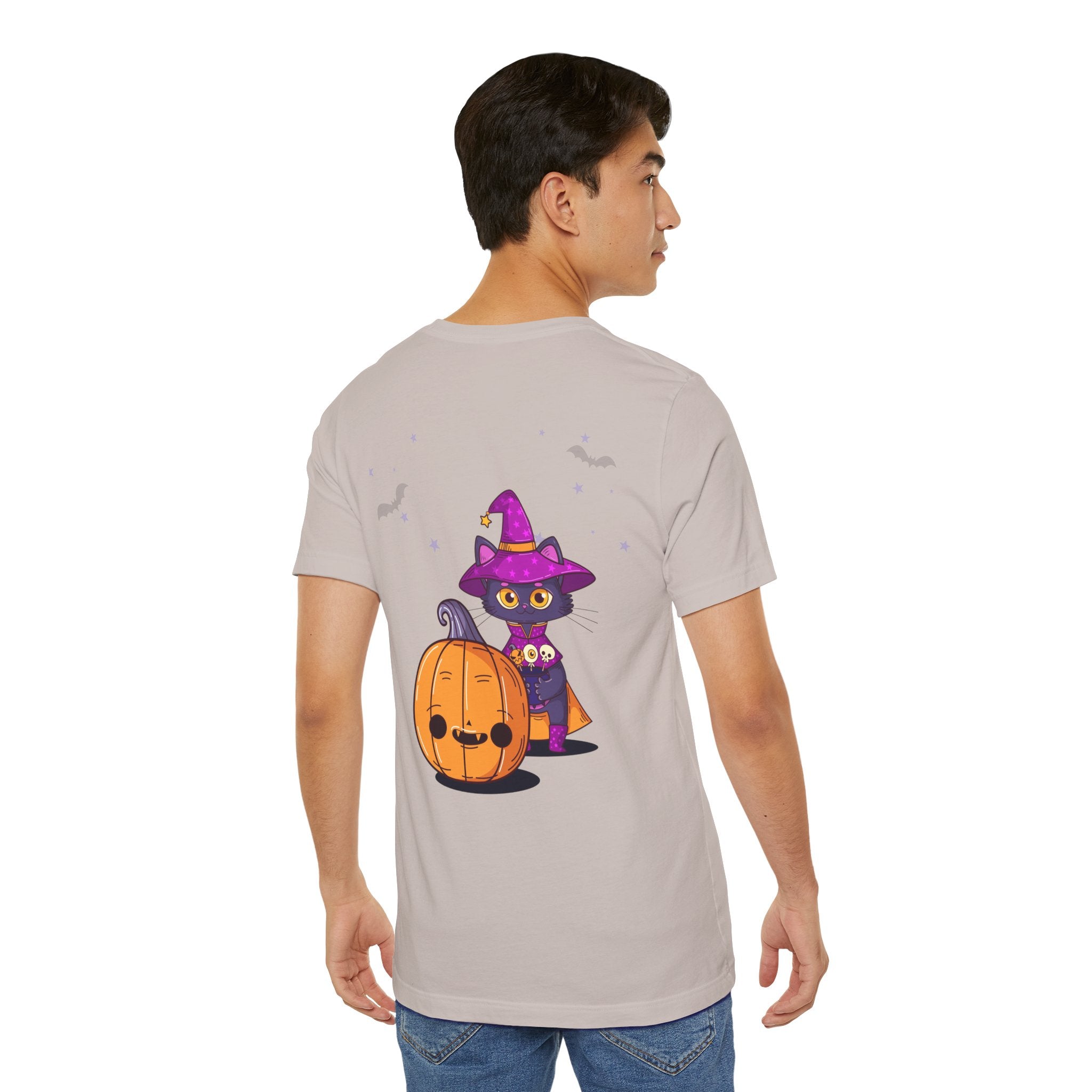 Halloween with Witch's Cats | Unisex Jersey Short Sleeve Tee