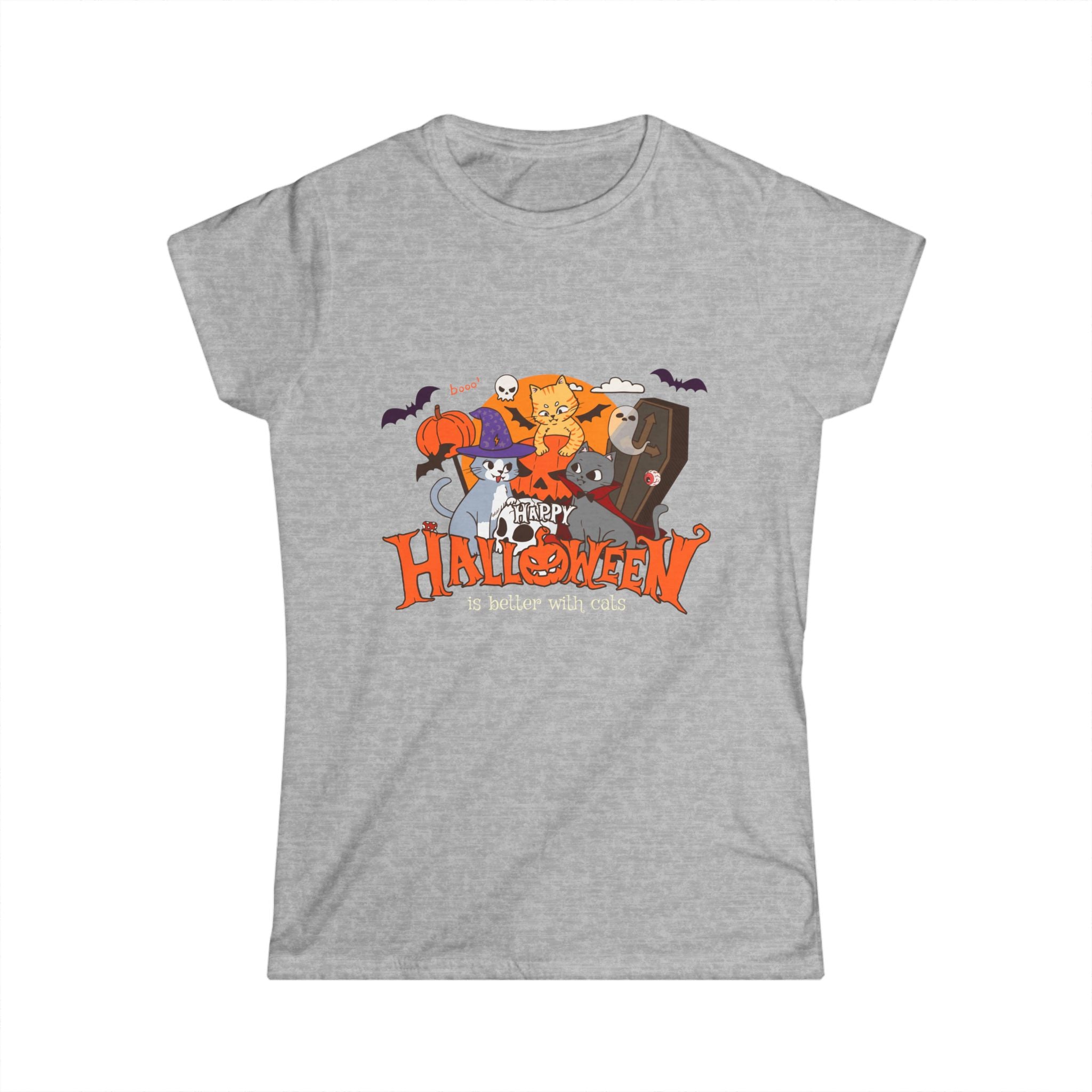 Halloween is Better with Cats | Women's Softstyle Tee