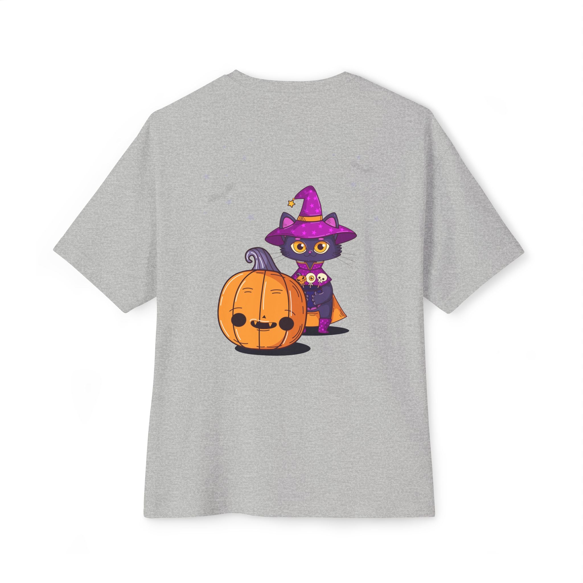 Halloween with Witch's Cats | Unisex Oversized Boxy Tee