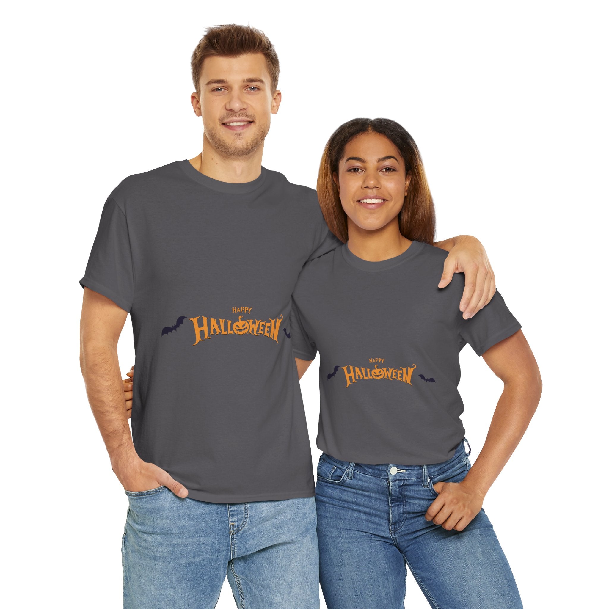 Halloween with Bats | Unisex Heavy Cotton Tee