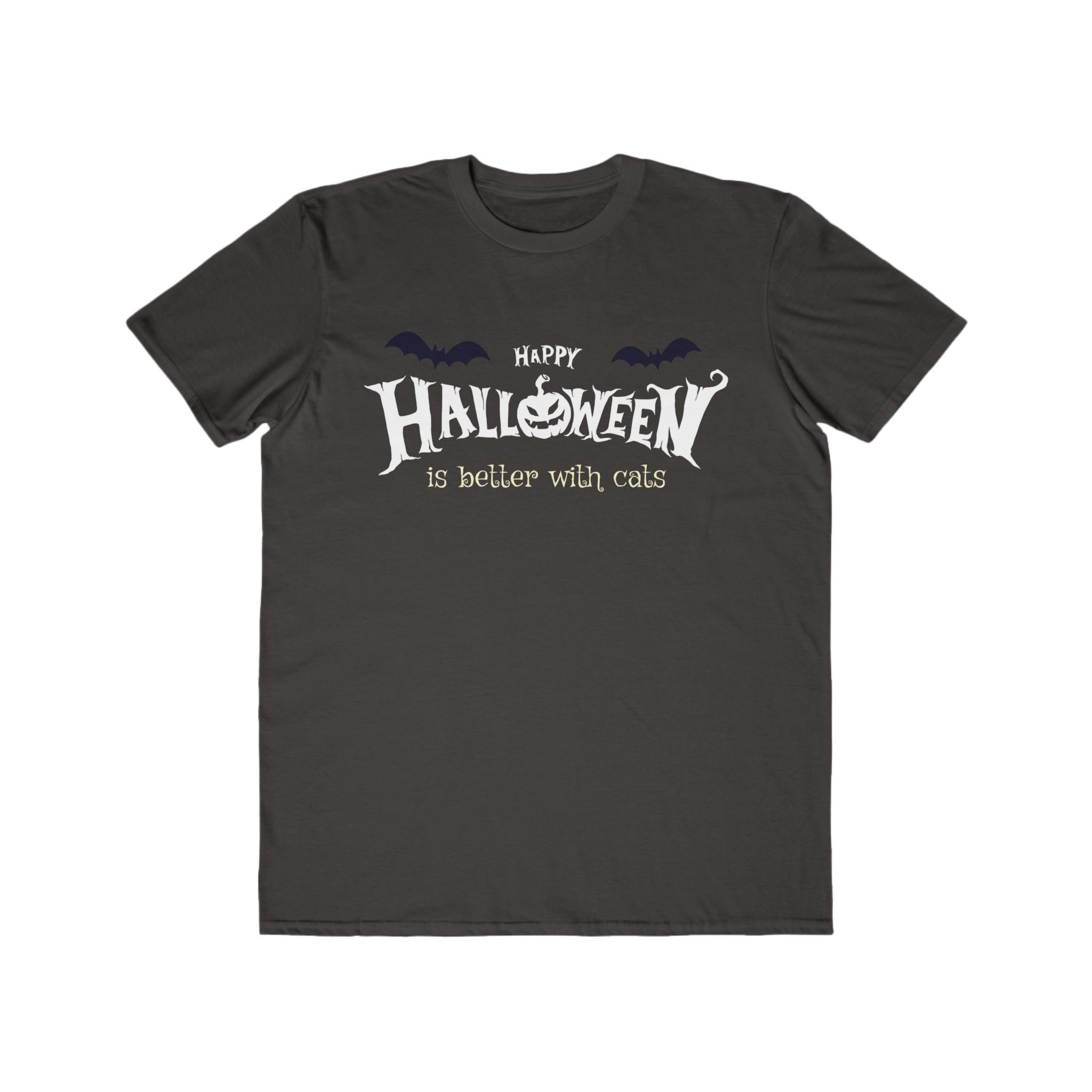 Halloween with Witch's Cats | Men's Lightweight Fashion Tee