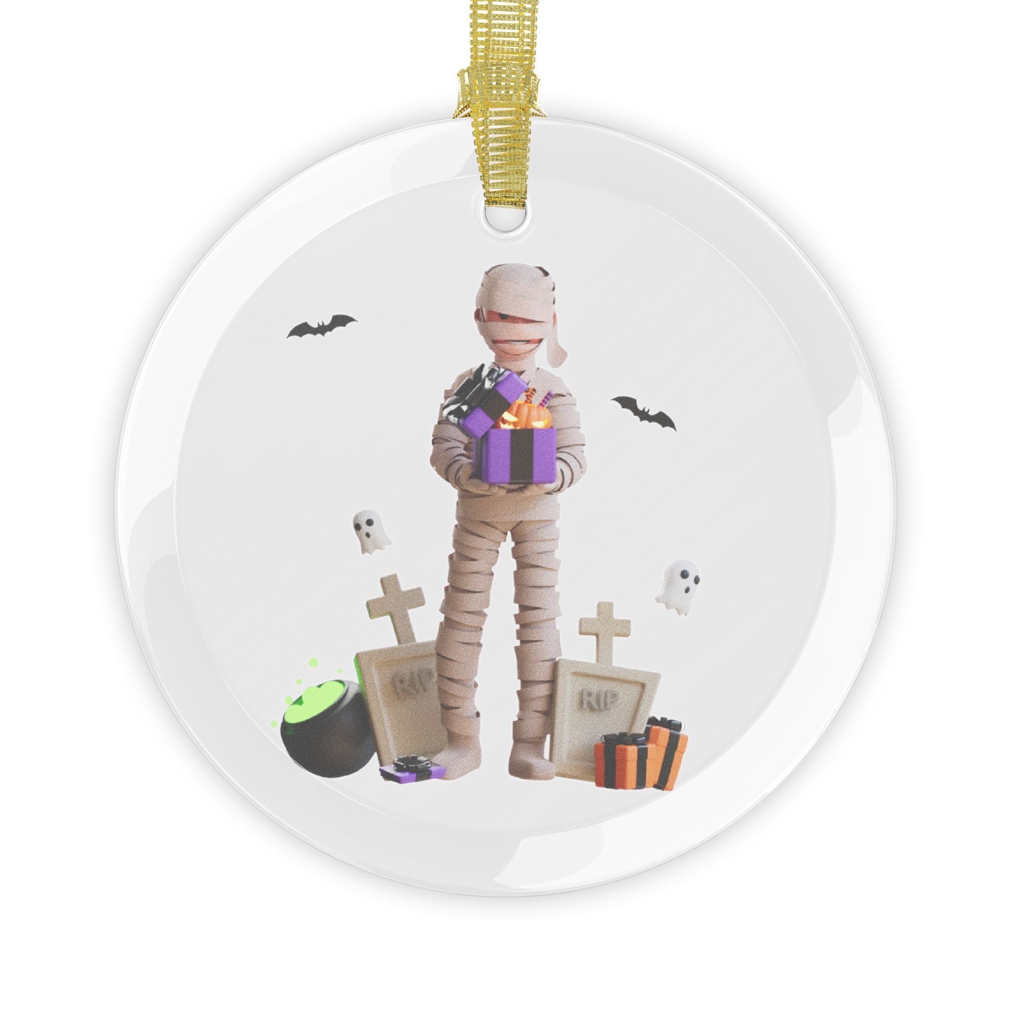 Halloween Mummy’s Spooky Surprise Gifts | Glass Ornaments