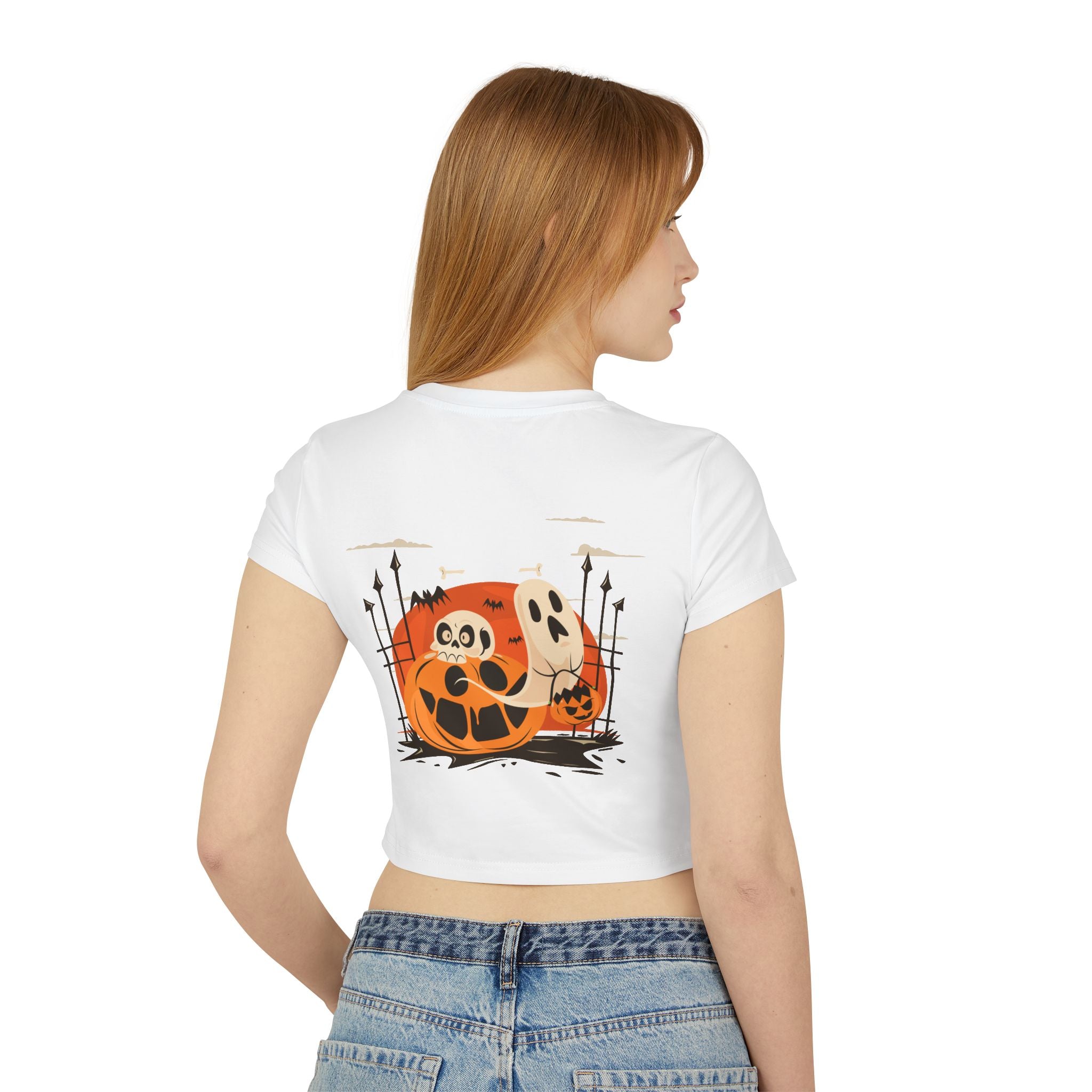 Halloween with Pumpkins | Women's Baby Tee