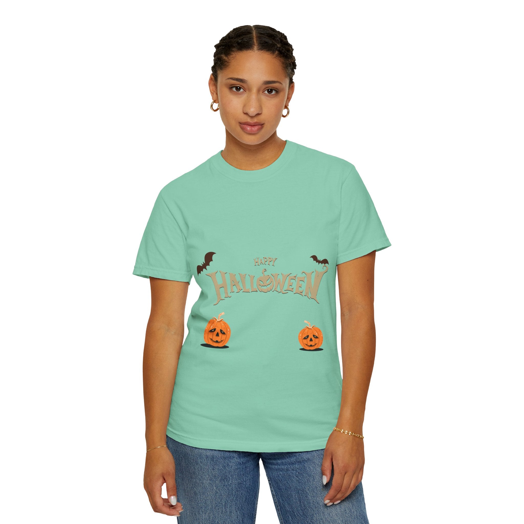 Halloween with Pumpkins | Unisex Garment-Dyed T-shirt