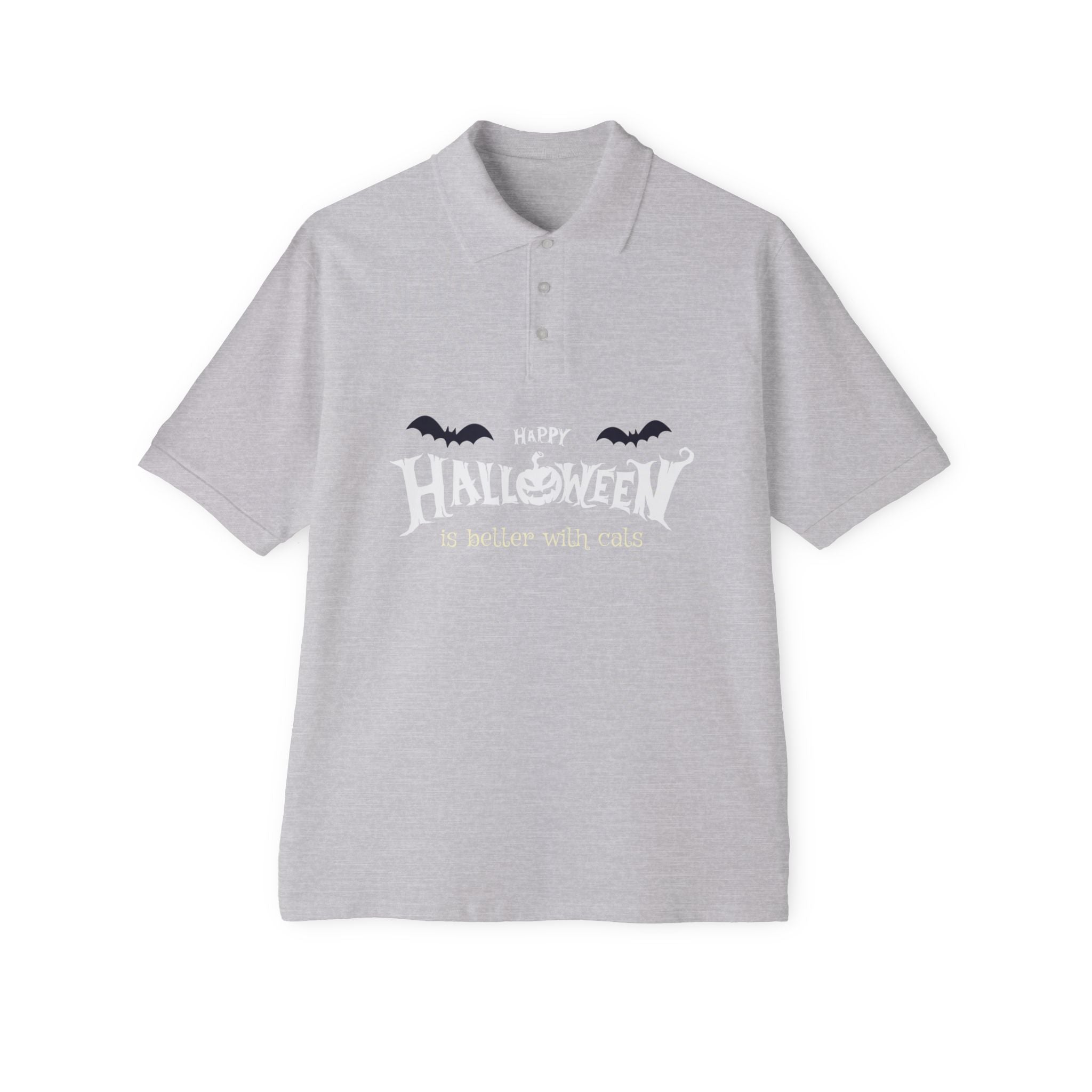 Halloween with Witch's Cats | Men's Piqué Polo