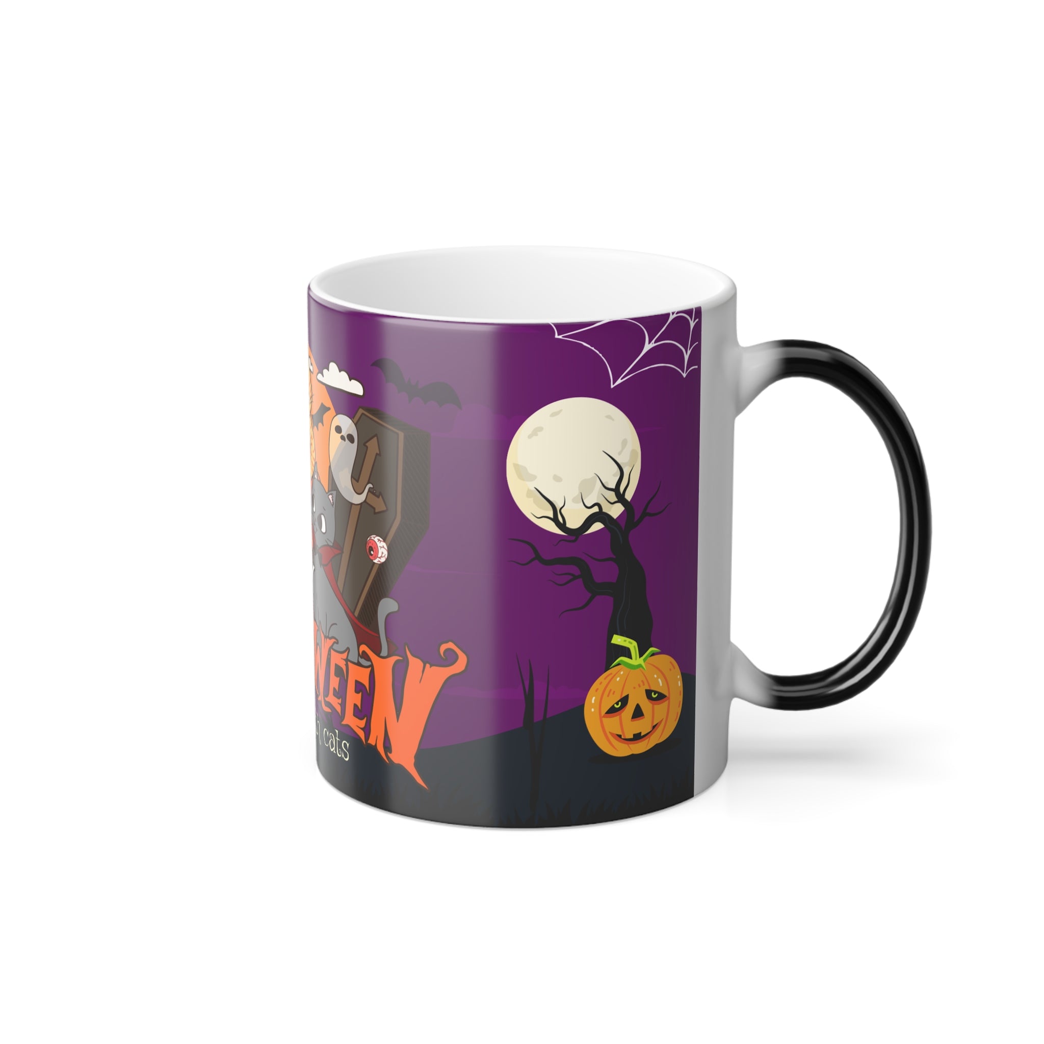 Happy Halloween is Better with Cats | Color Morphing Mug