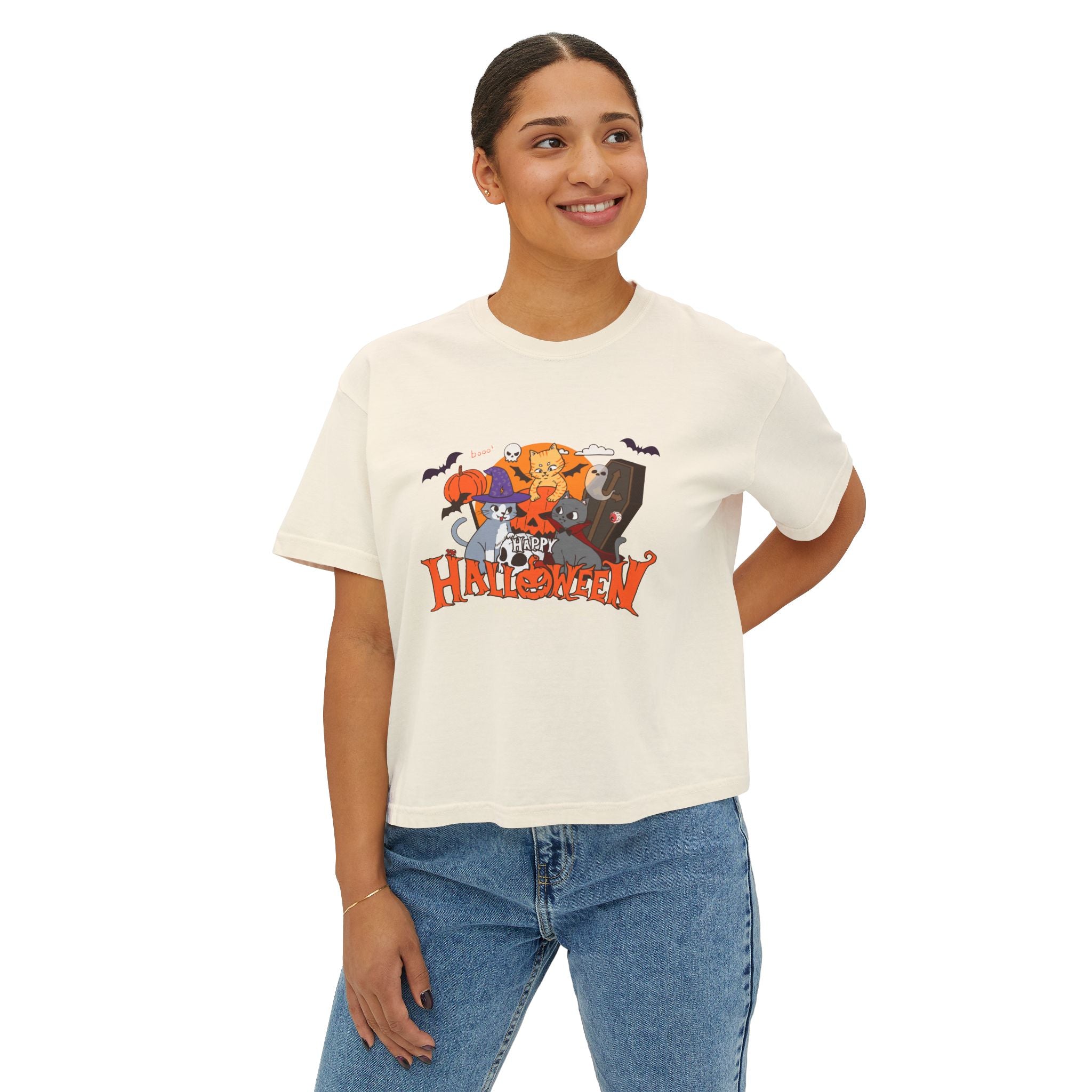 Halloween is Better with Cats | Women's Boxy Tee