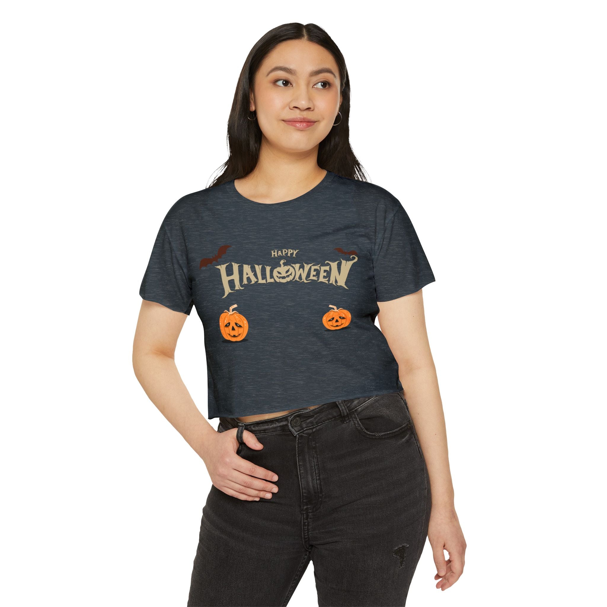 Halloween with Pumpkins | Women's Festival Crop Top