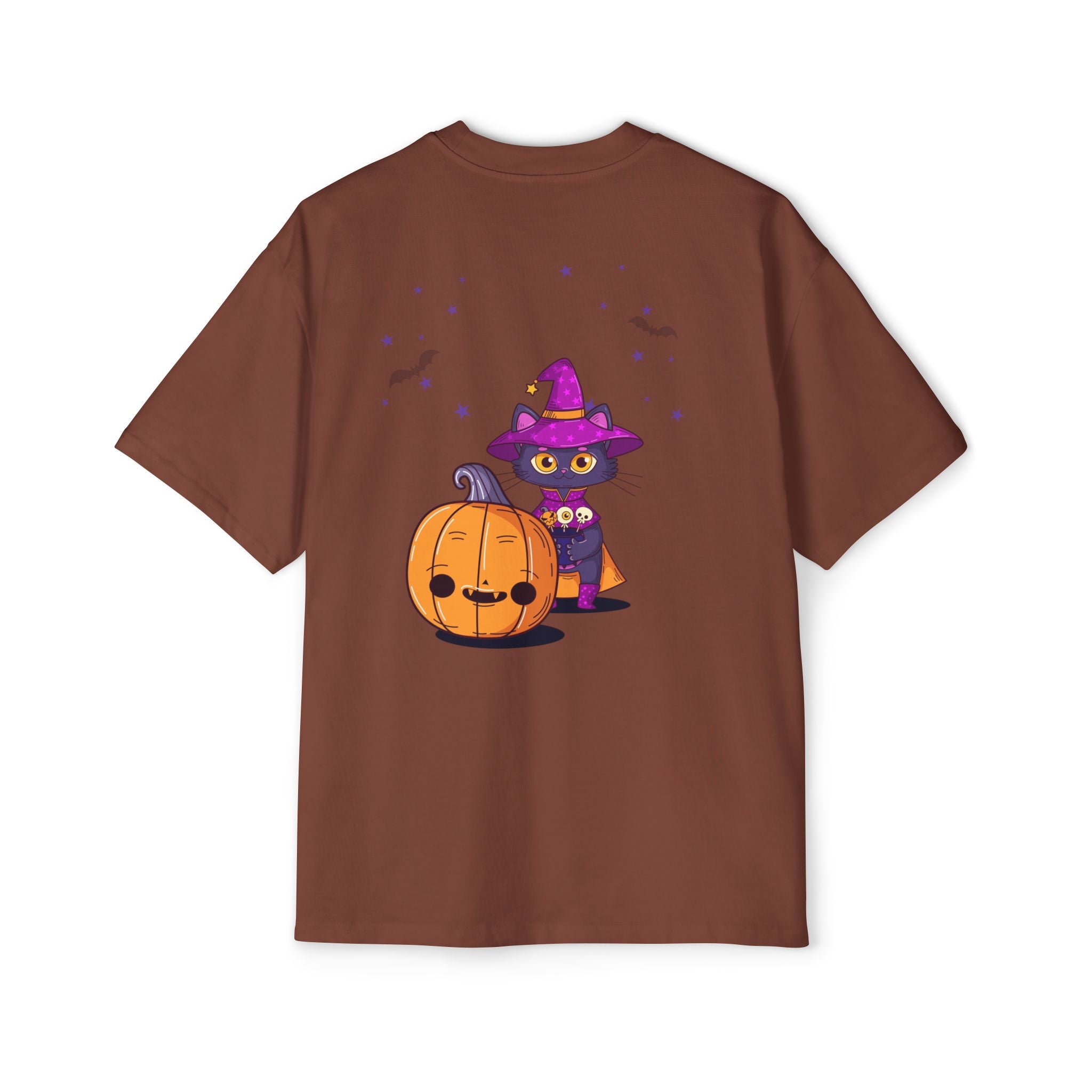 Halloween with Witch's Cats | Men's Heavy Oversized Tee