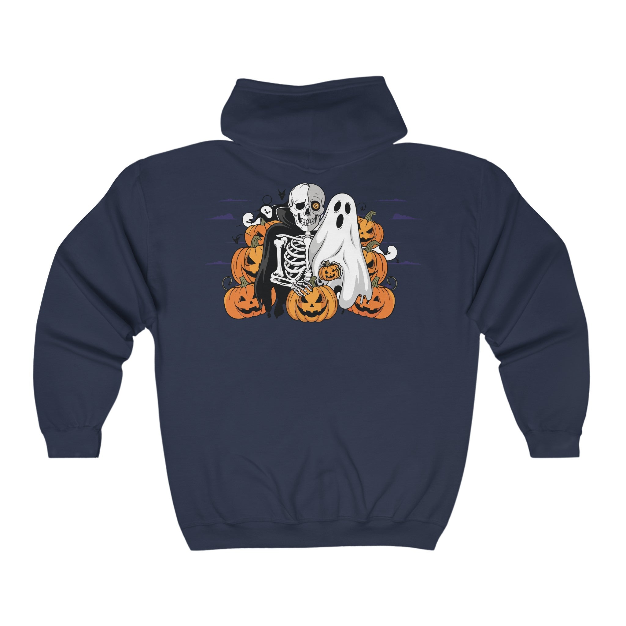 Halloween with Bats | Unisex Heavy Blend Full Zip Hooded Sweatshirt