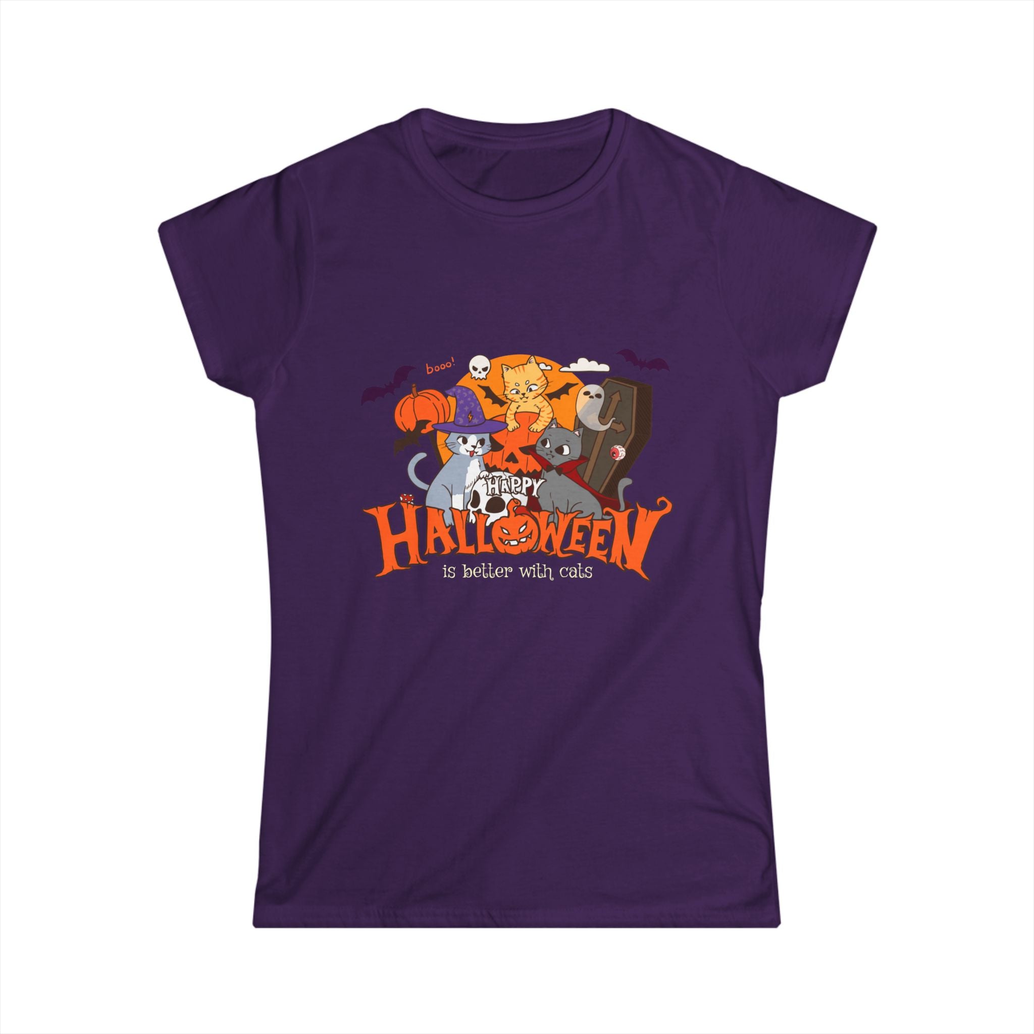 Halloween is Better with Cats | Women's Softstyle Tee