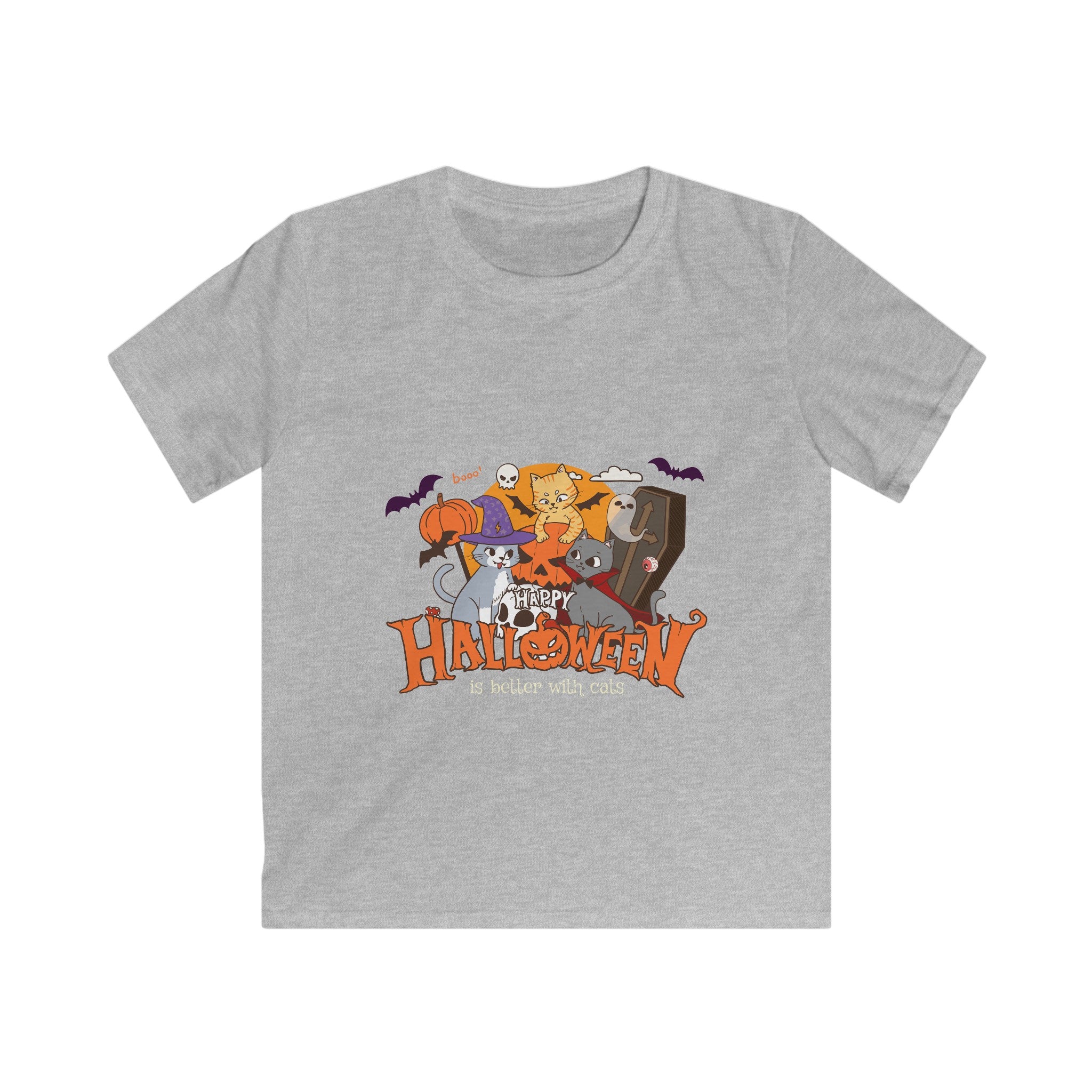 Halloween is Better with Cats | Kids Softstyle Tee