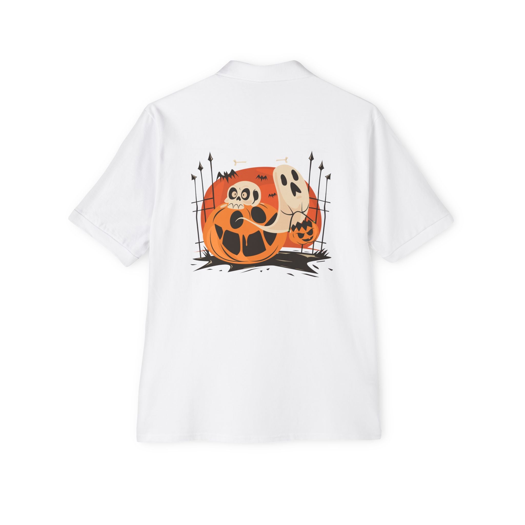 Halloween with Pumpkins | Men's Piqué Polo