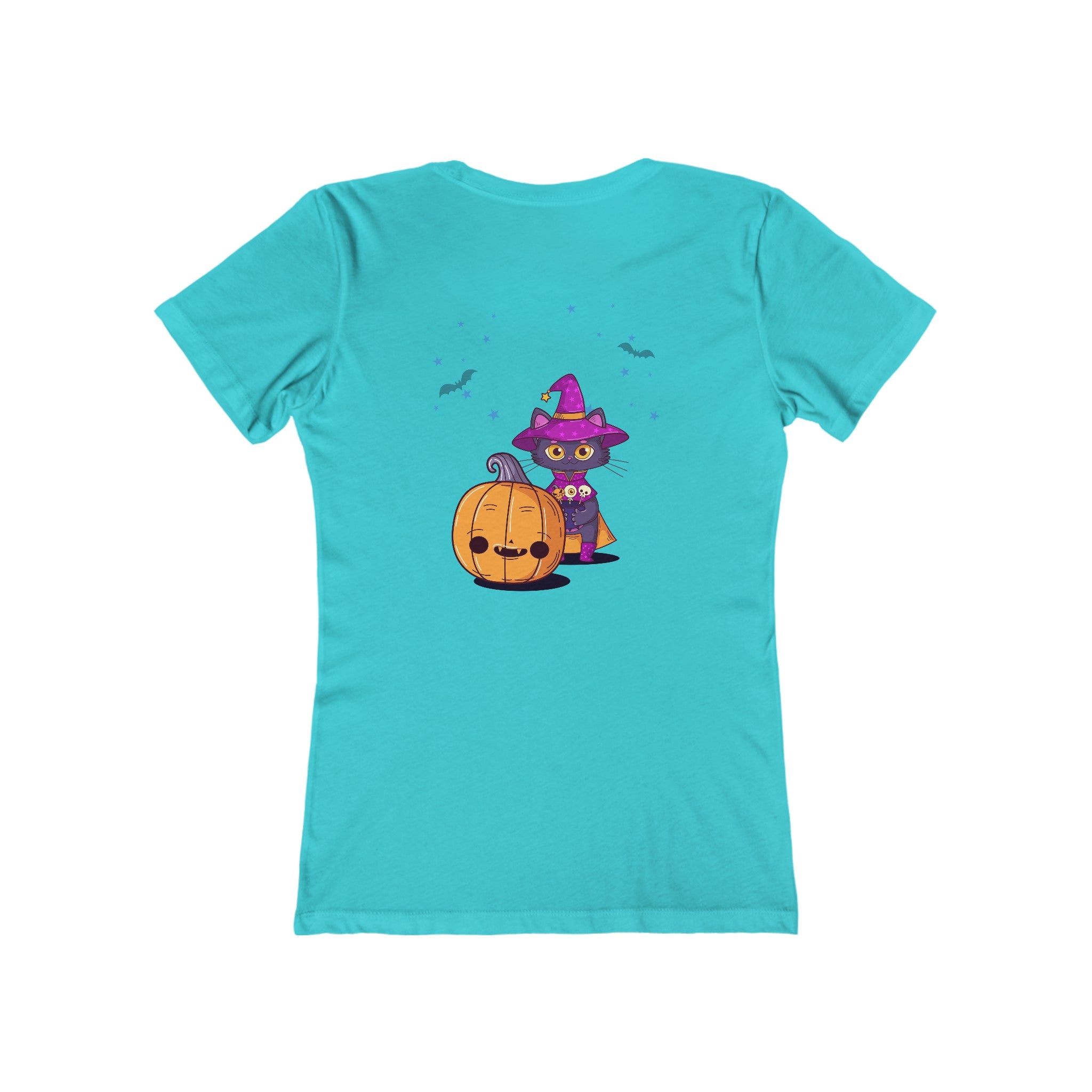 Halloween with Witch's Cats | The Boyfriend Tee for Women