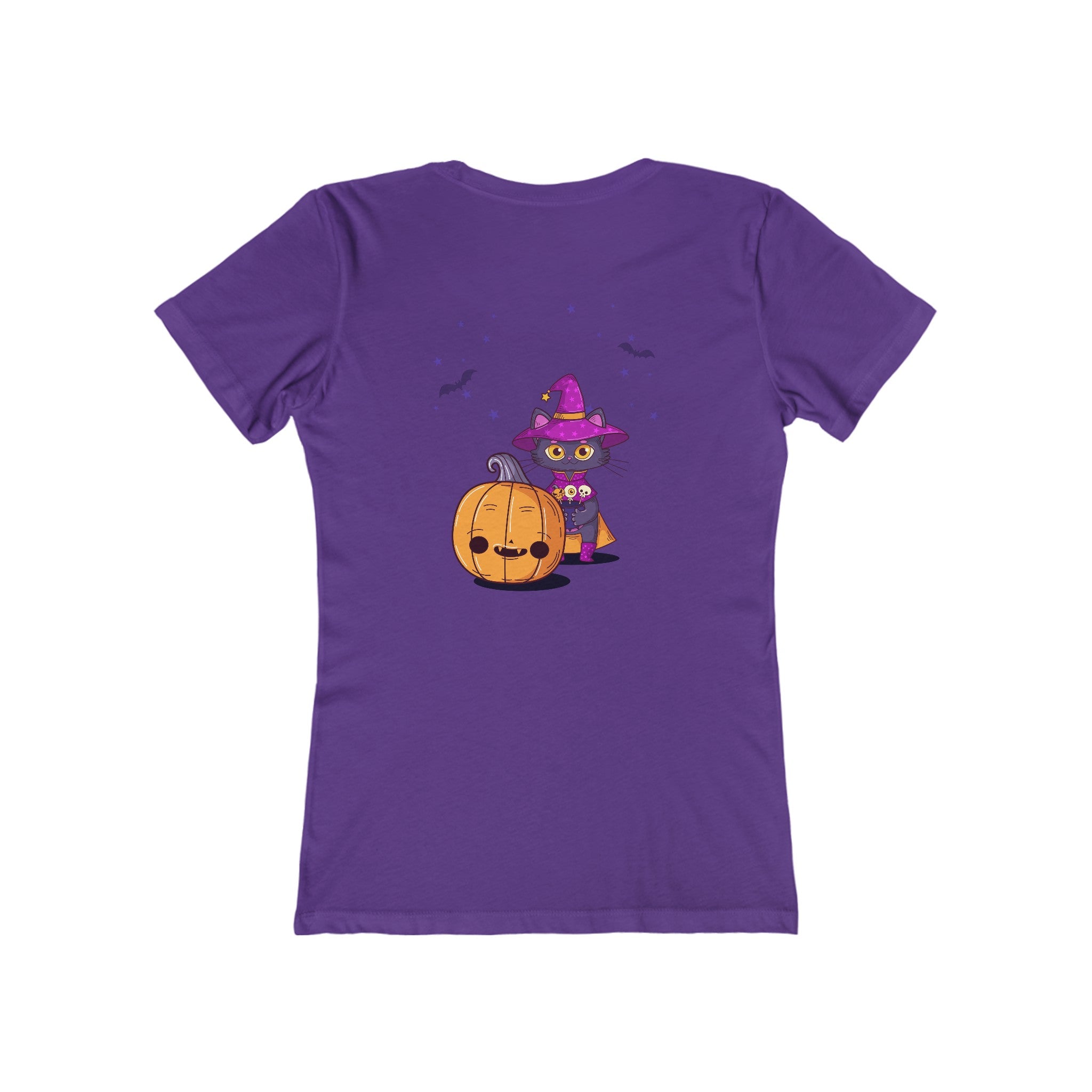 Halloween with Witch's Cats | The Boyfriend Tee for Women