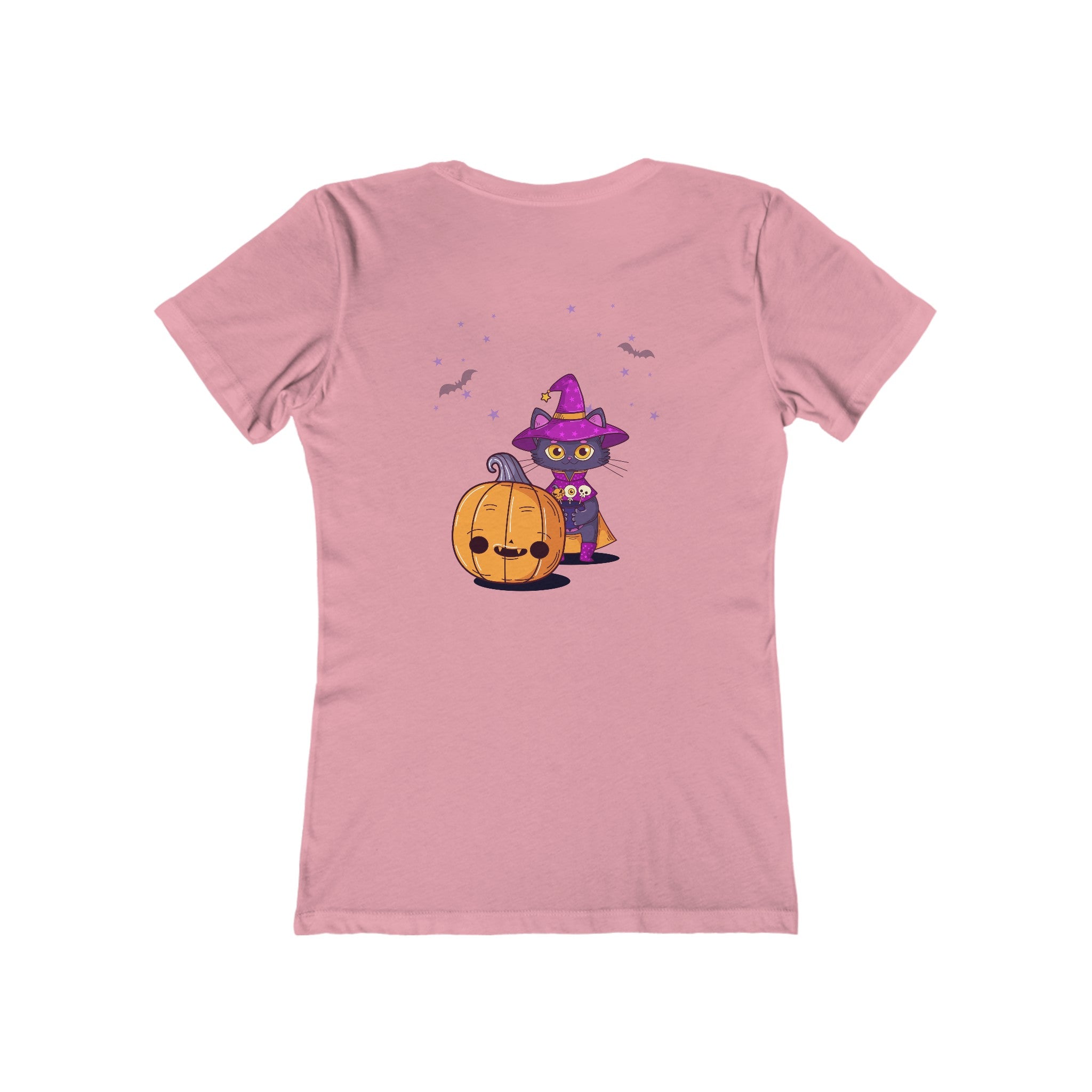 Halloween with Witch's Cats | The Boyfriend Tee for Women