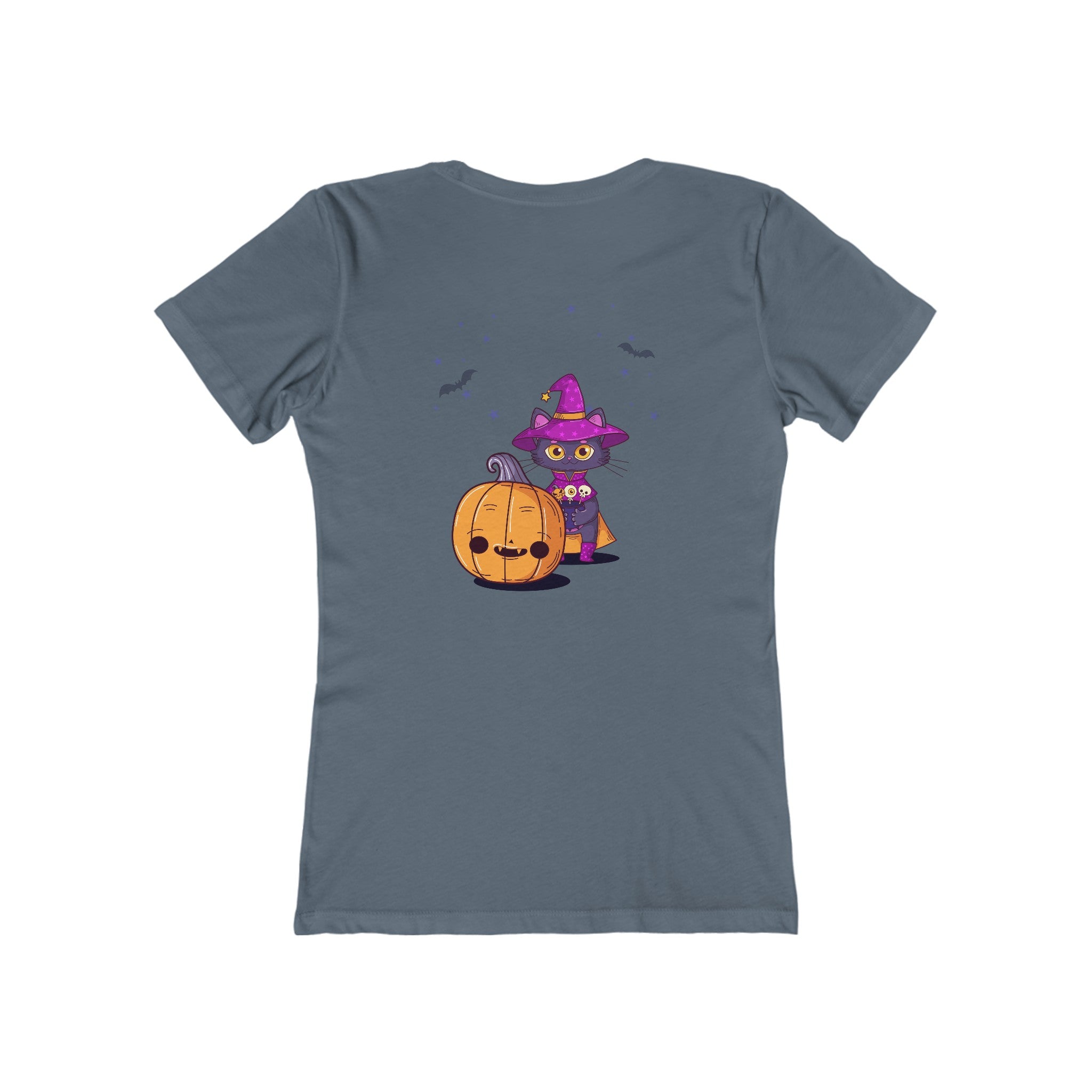 Halloween with Witch's Cats | The Boyfriend Tee for Women