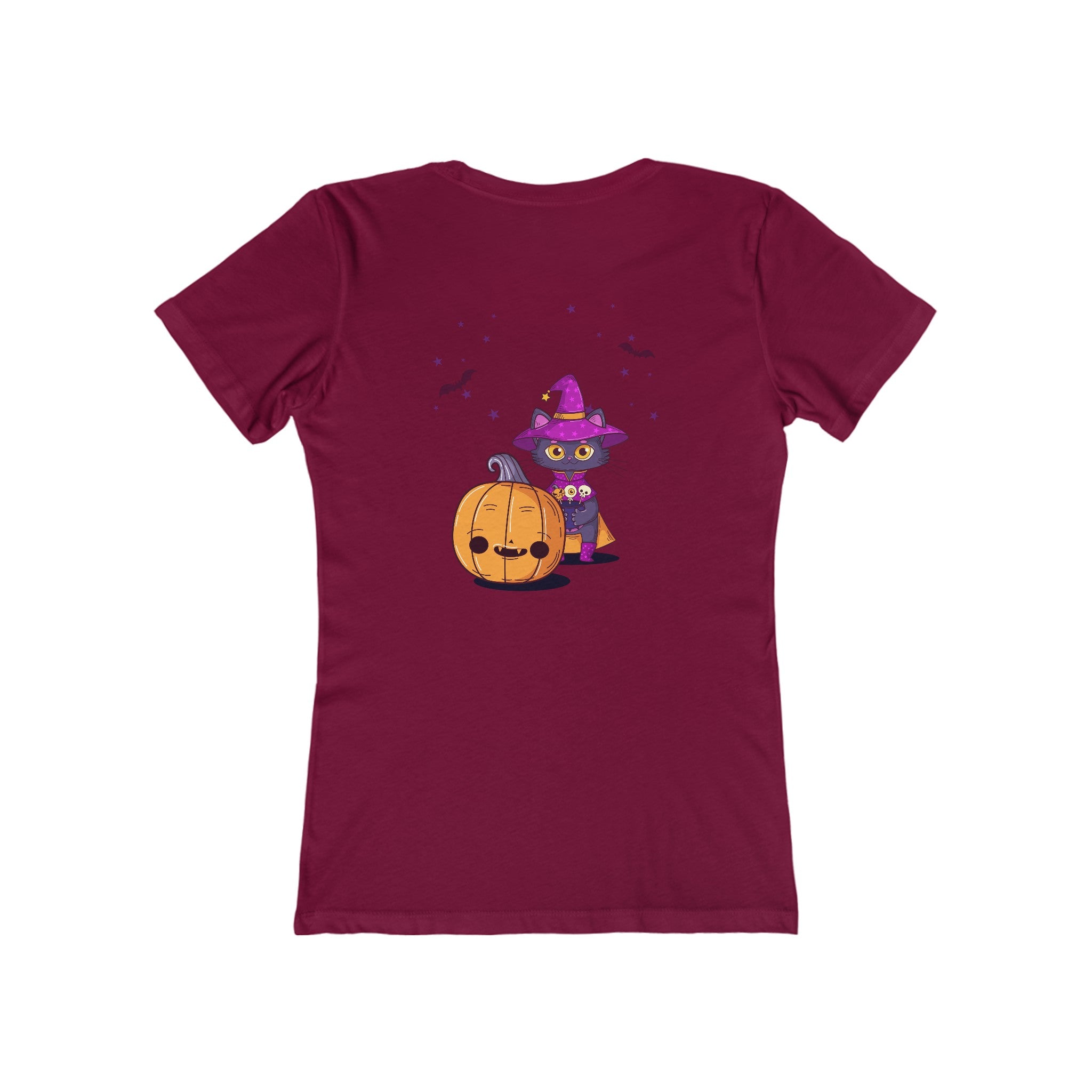 Halloween with Witch's Cats | The Boyfriend Tee for Women