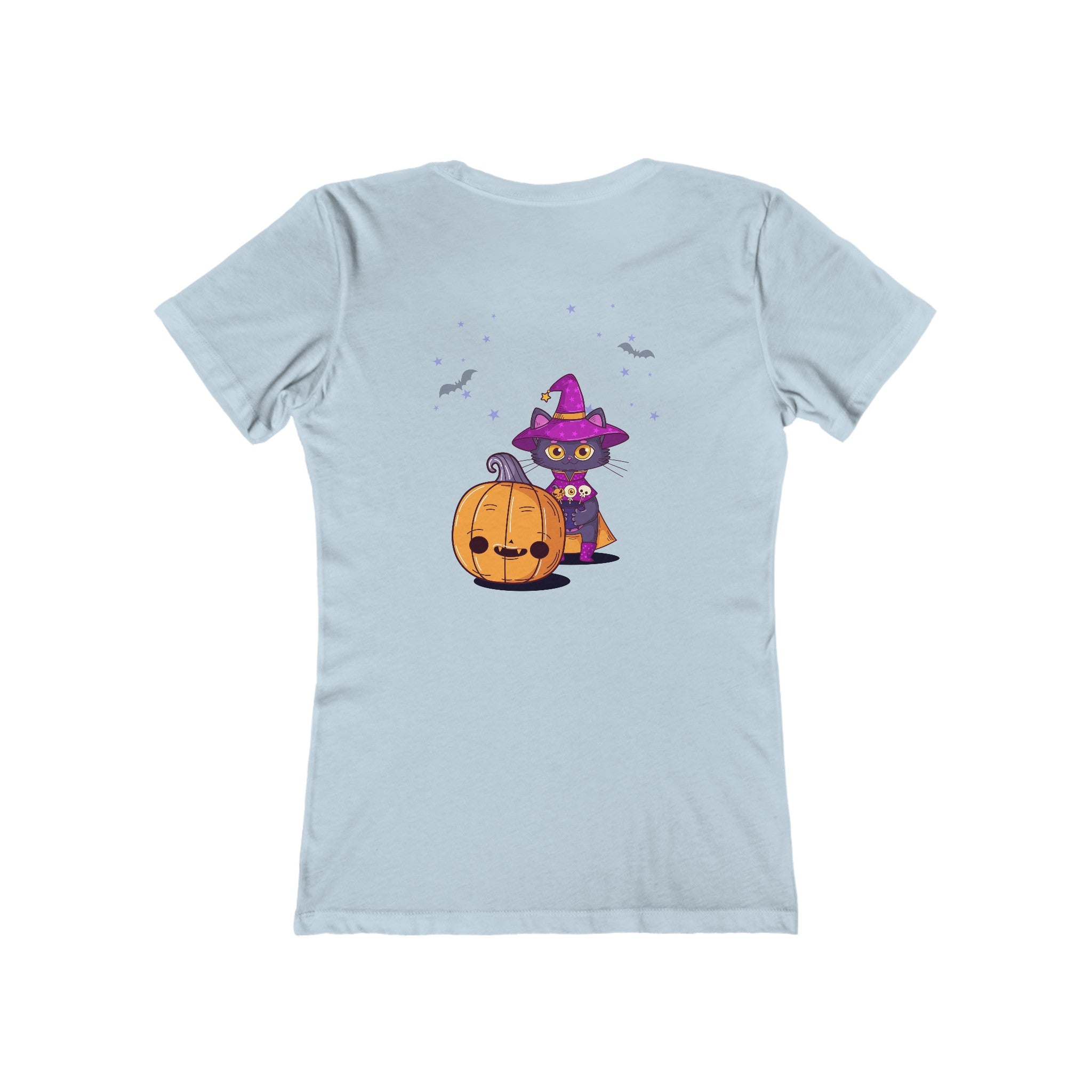 Halloween with Witch's Cats | The Boyfriend Tee for Women