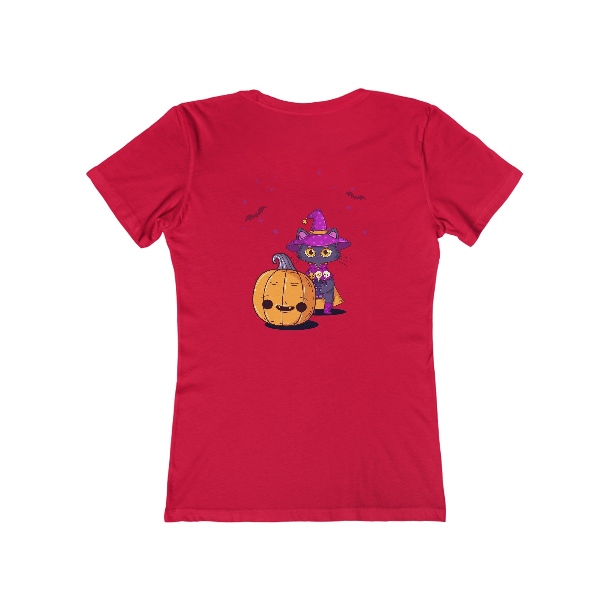 Halloween with Witch's Cats | The Boyfriend Tee for Women