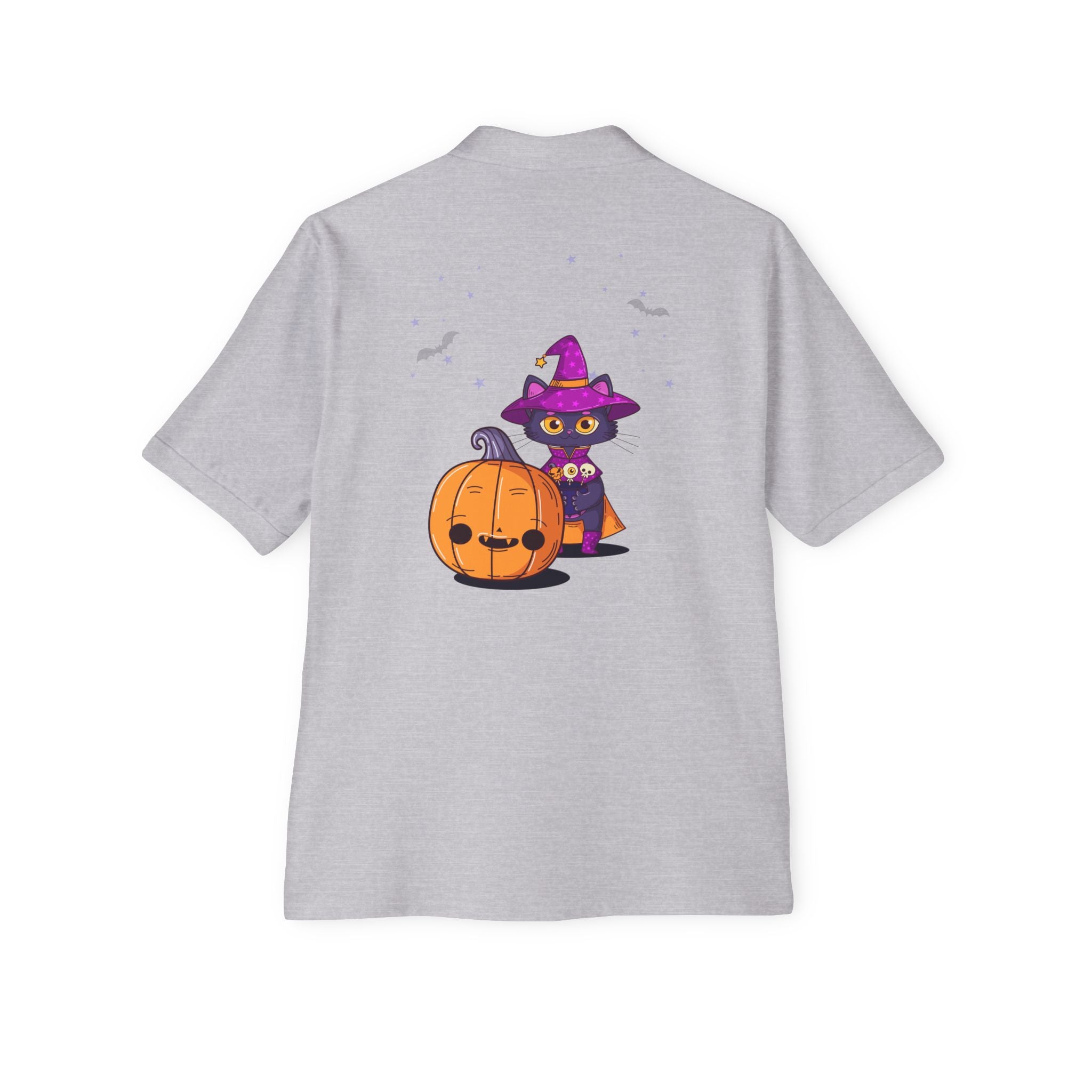 Halloween with Witch's Cats | Men's Piqué Polo
