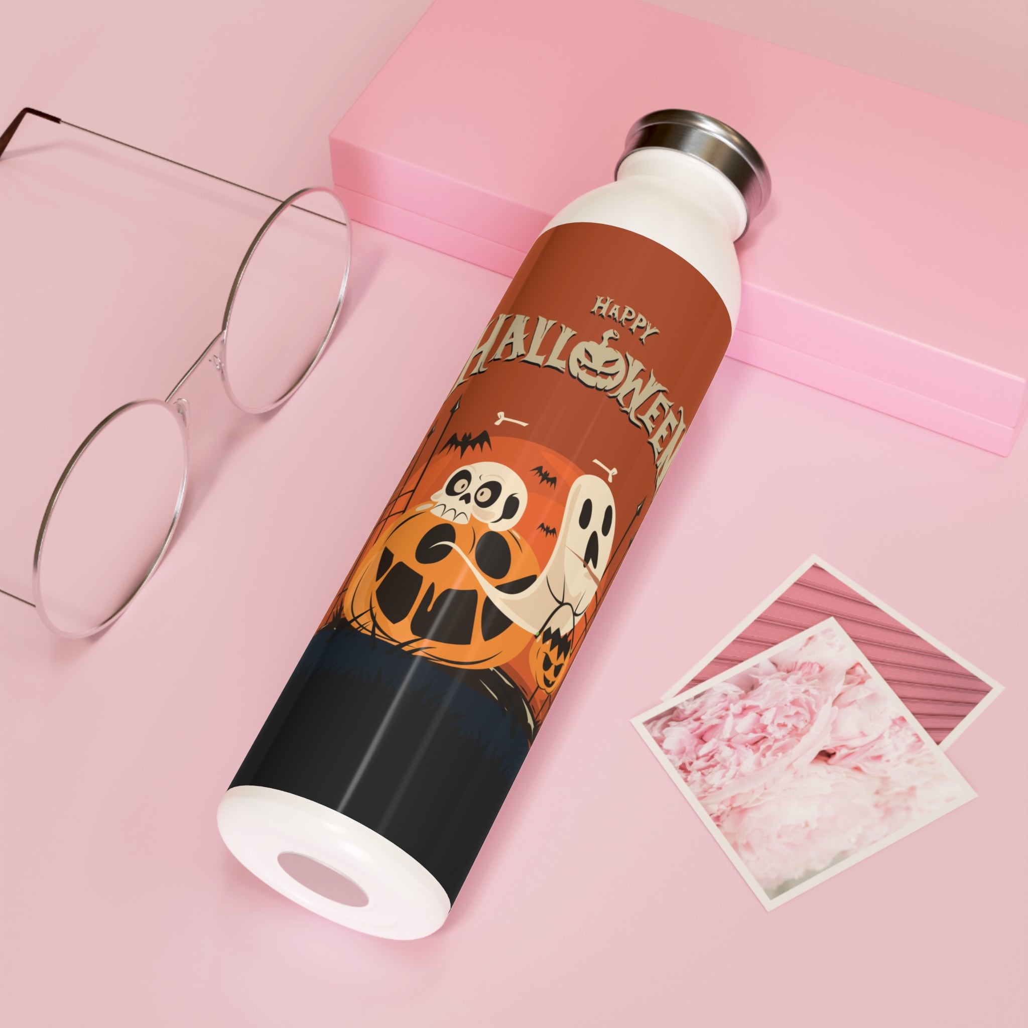 Happy Halloween with Pumpkin | Slim Water Bottle