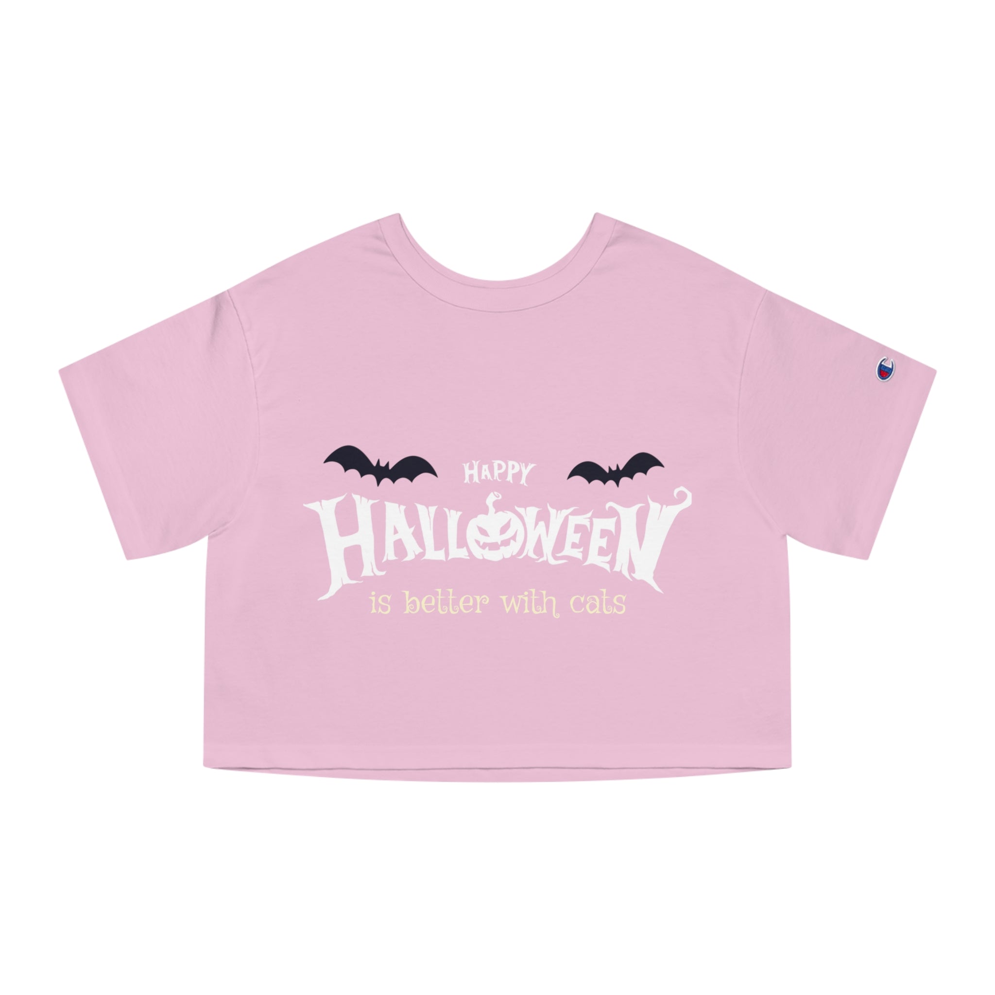 Halloween with Witch's Cats | Champion Women's Heritage Cropped T-Shirt