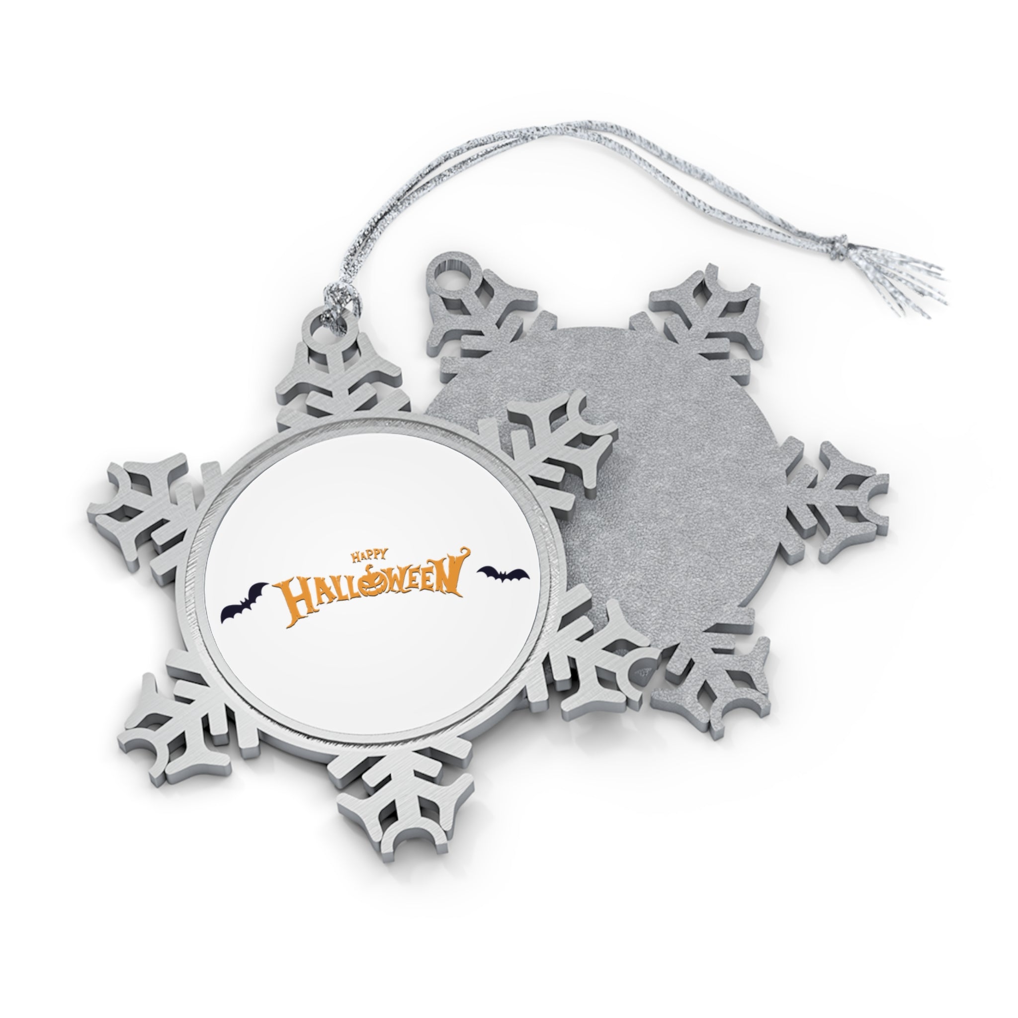 Halloween with Bats | Pewter Snowflake Ornament