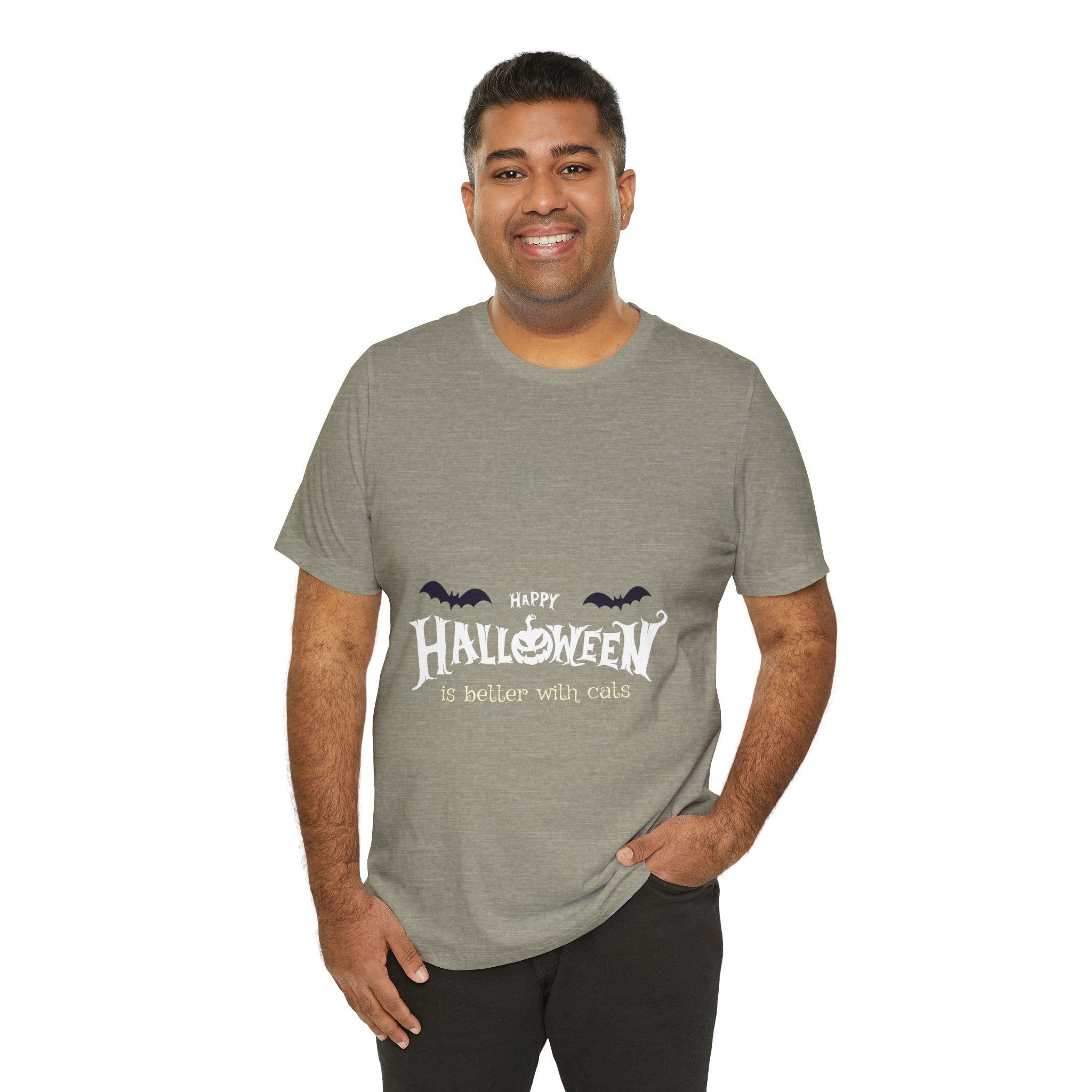 Halloween with Witch's Cats | Unisex Jersey Short Sleeve Tee
