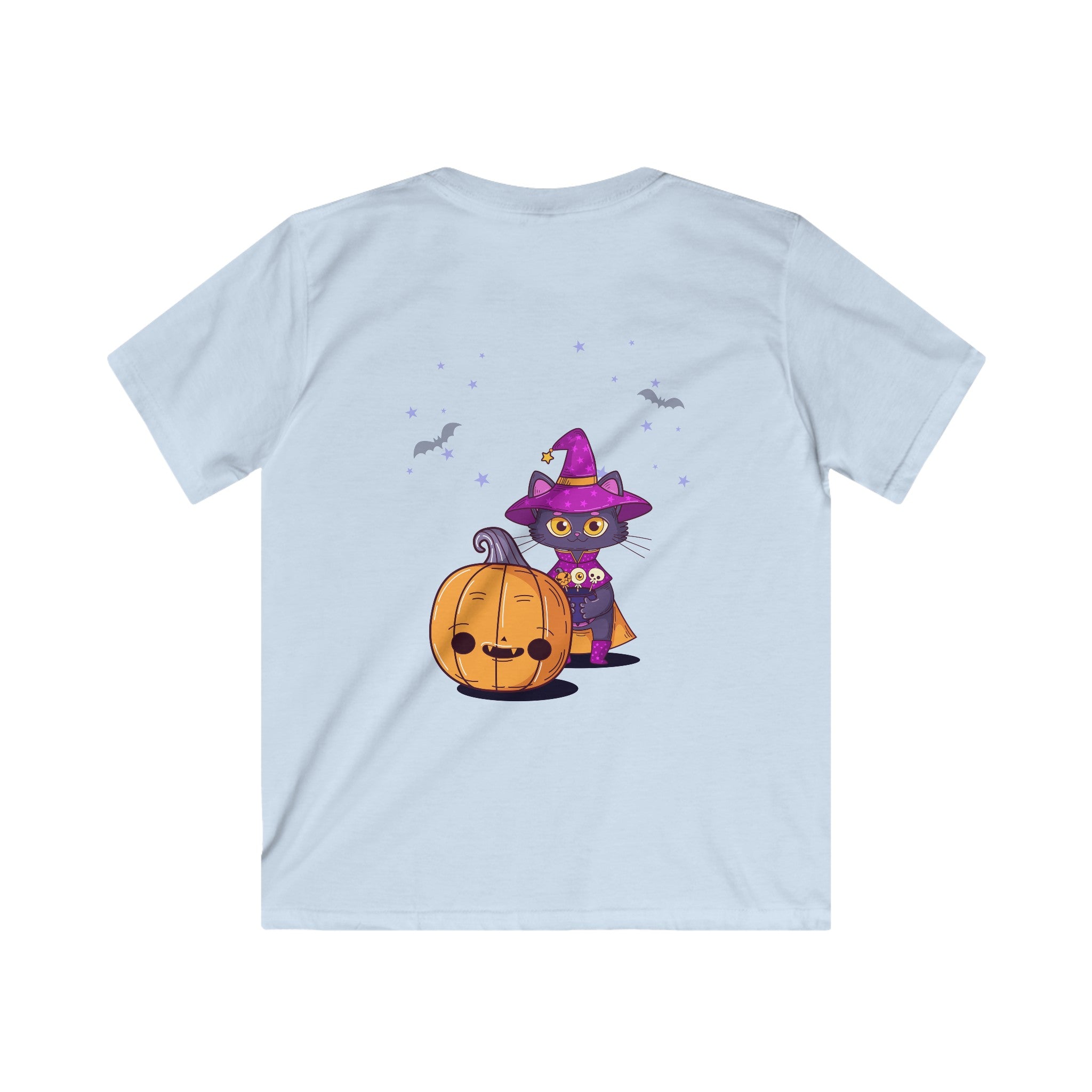 Halloween with Witch's Cats | Kids Softstyle Tee
