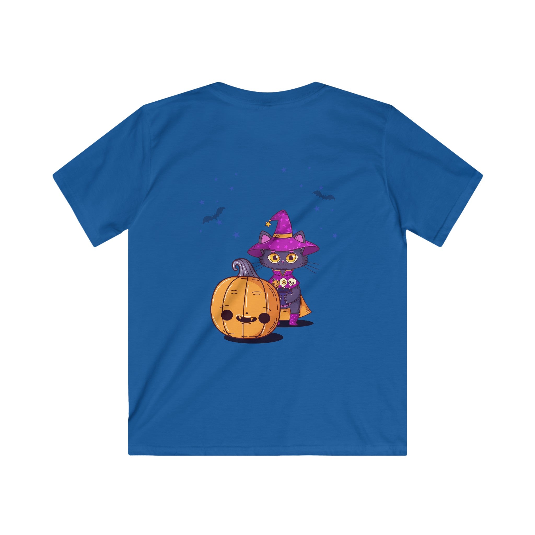 Halloween with Witch's Cats | Kids Softstyle Tee