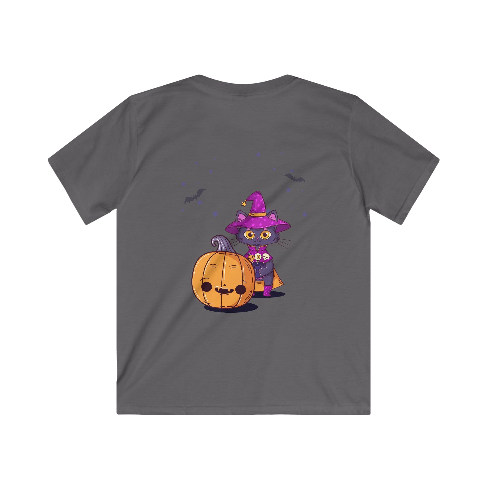 Halloween with Witch's Cats | Kids Softstyle Tee