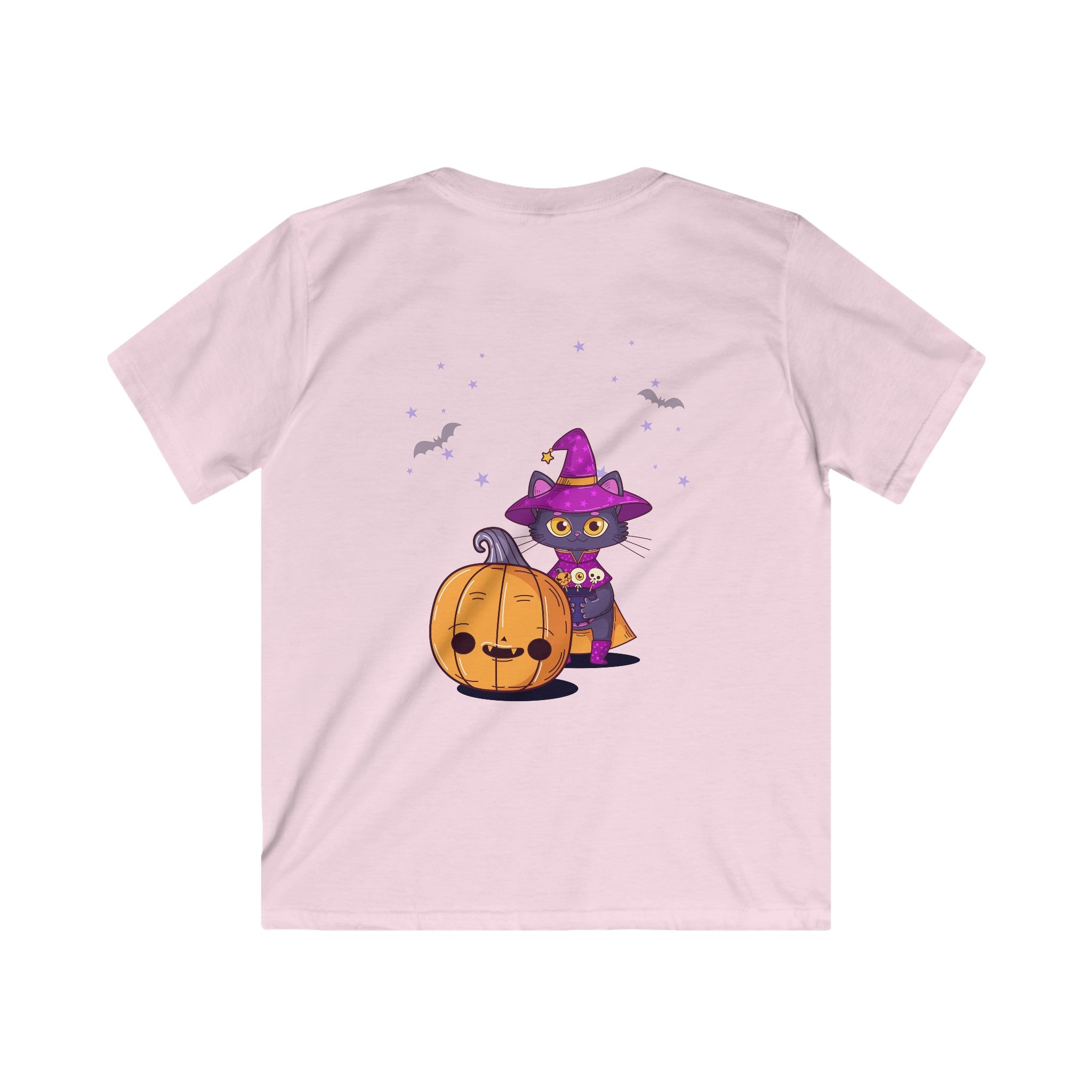 Halloween with Witch's Cats | Kids Softstyle Tee
