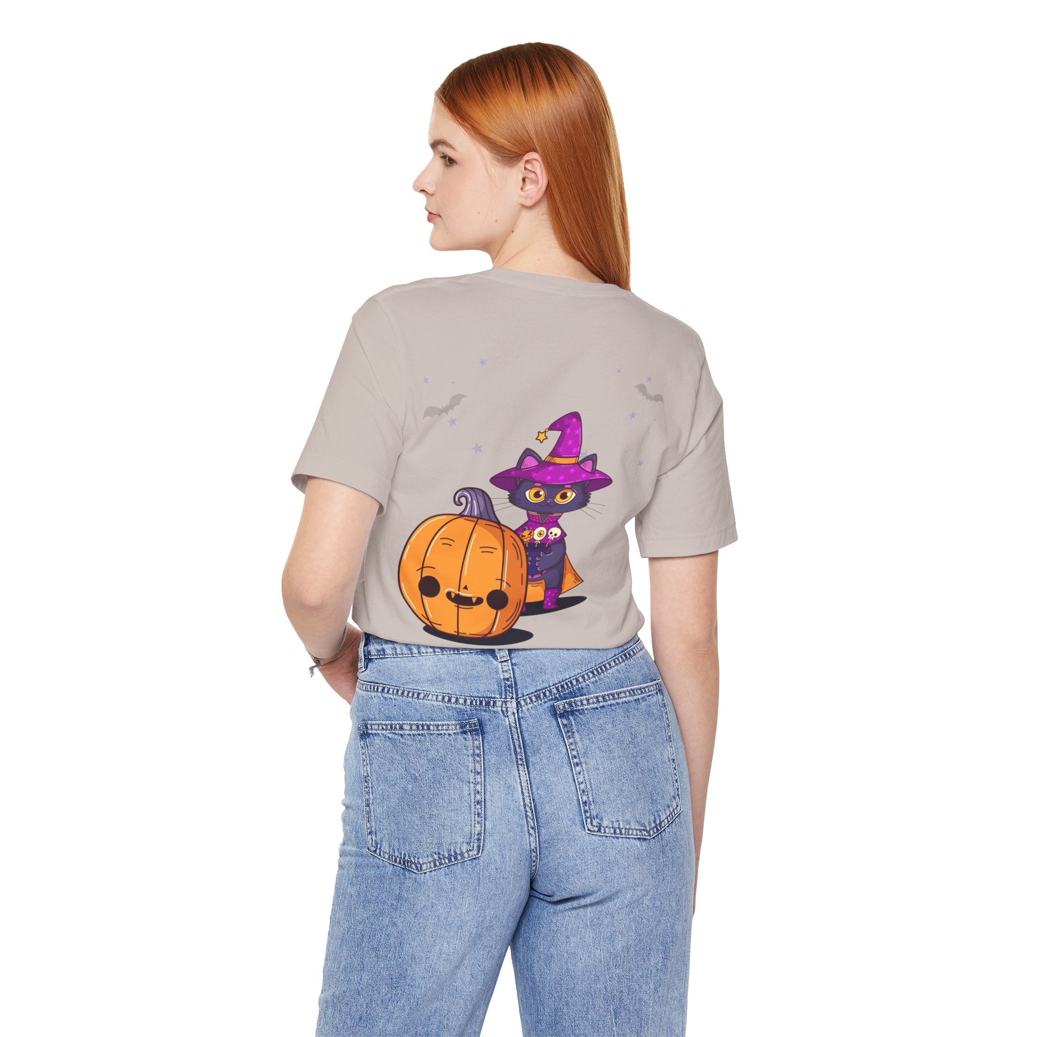 Halloween with Witch's Cats | Unisex Jersey Short Sleeve Tee