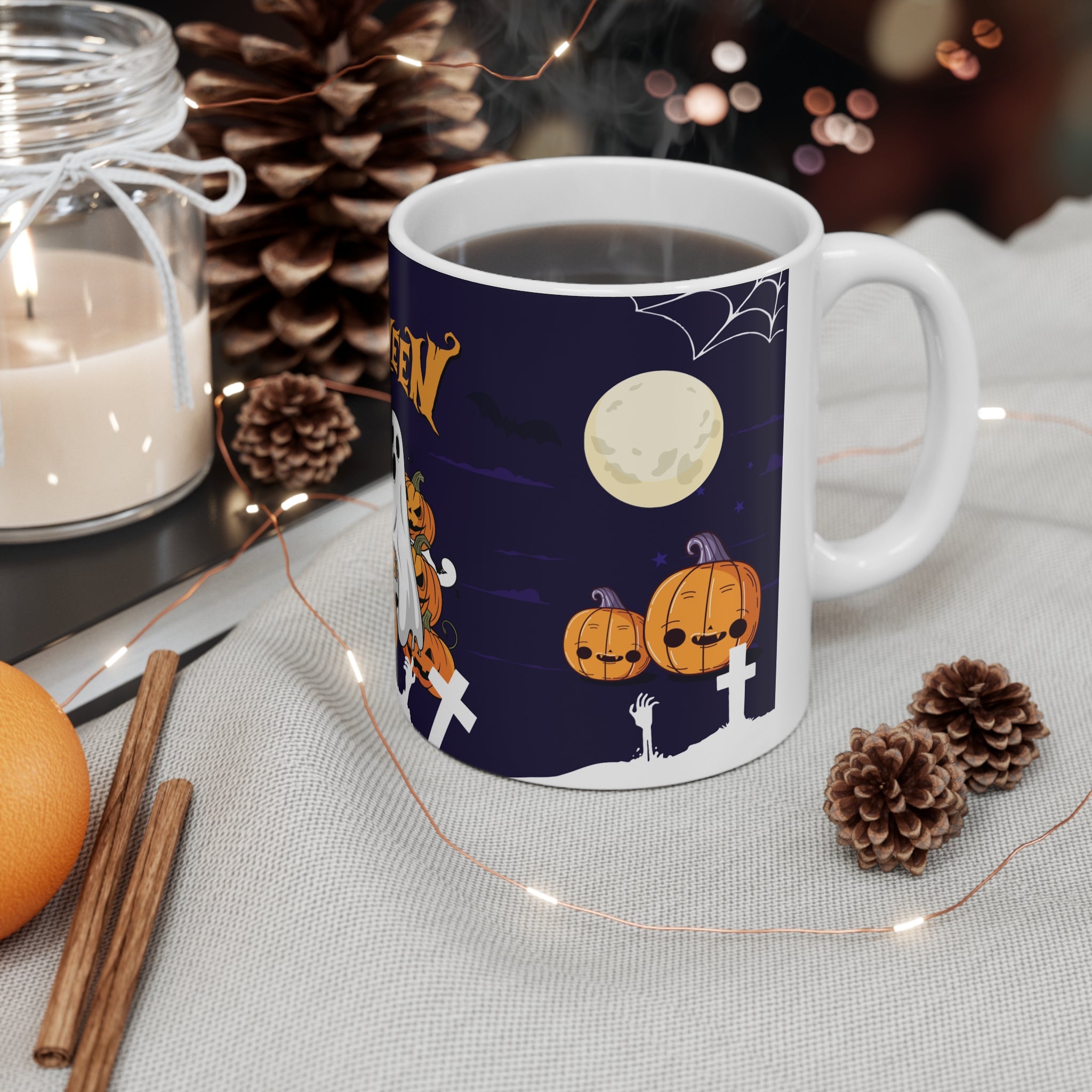 Halloween is Better with Skeleton | Ceramic Coffee Cups