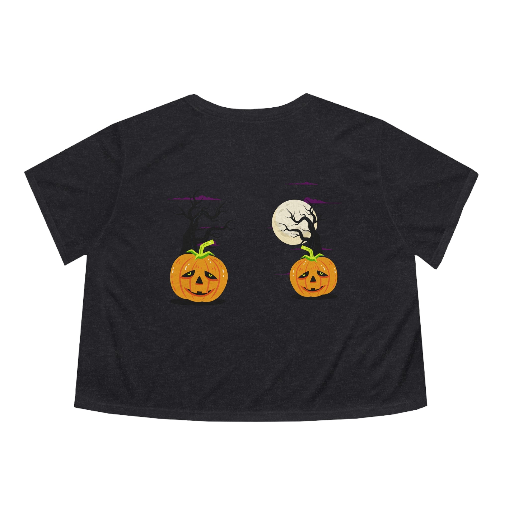 Halloween is Better with Cats | Women's Flowy Cropped Tee