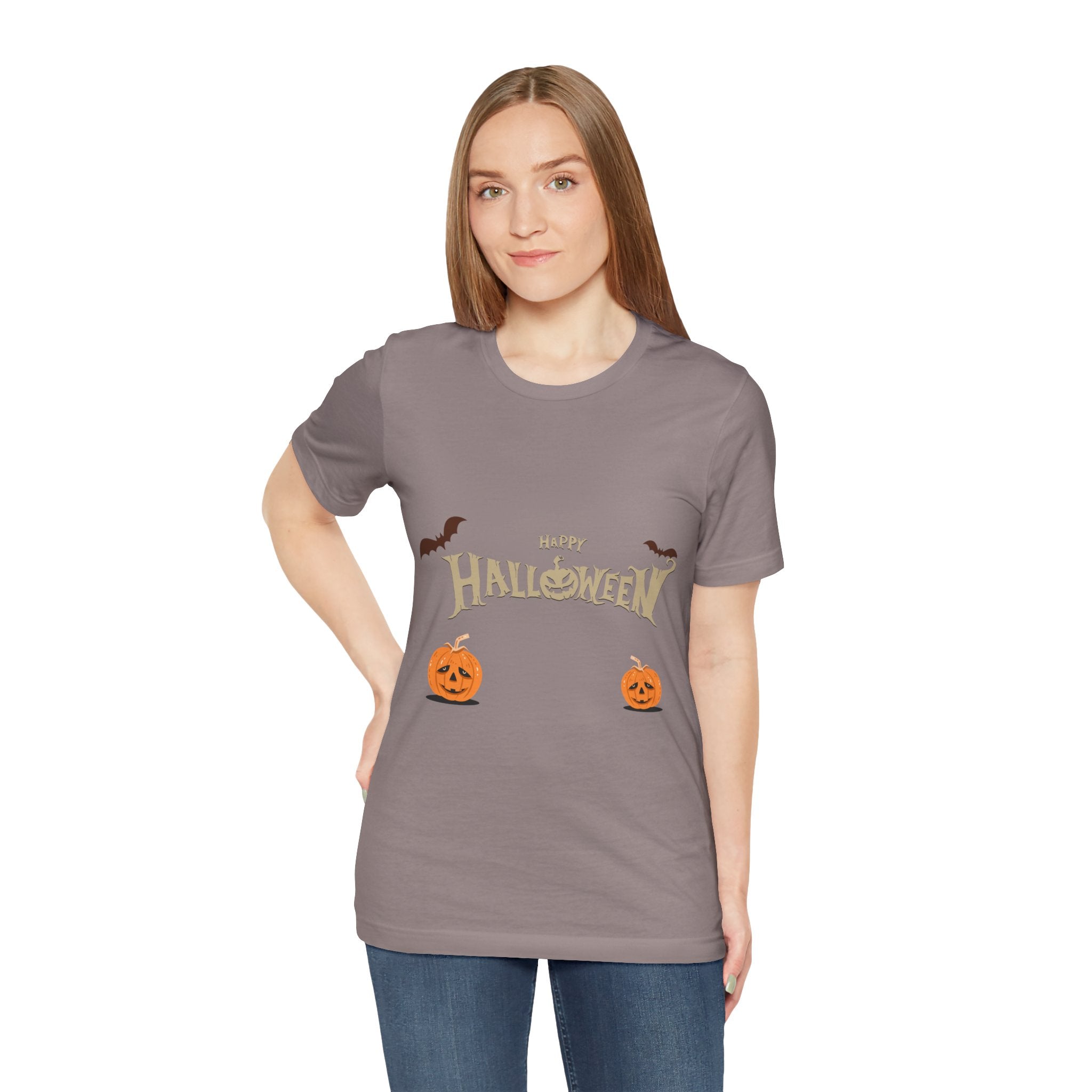 Halloween with Pumpkins | Unisex Jersey Short Sleeve Tee