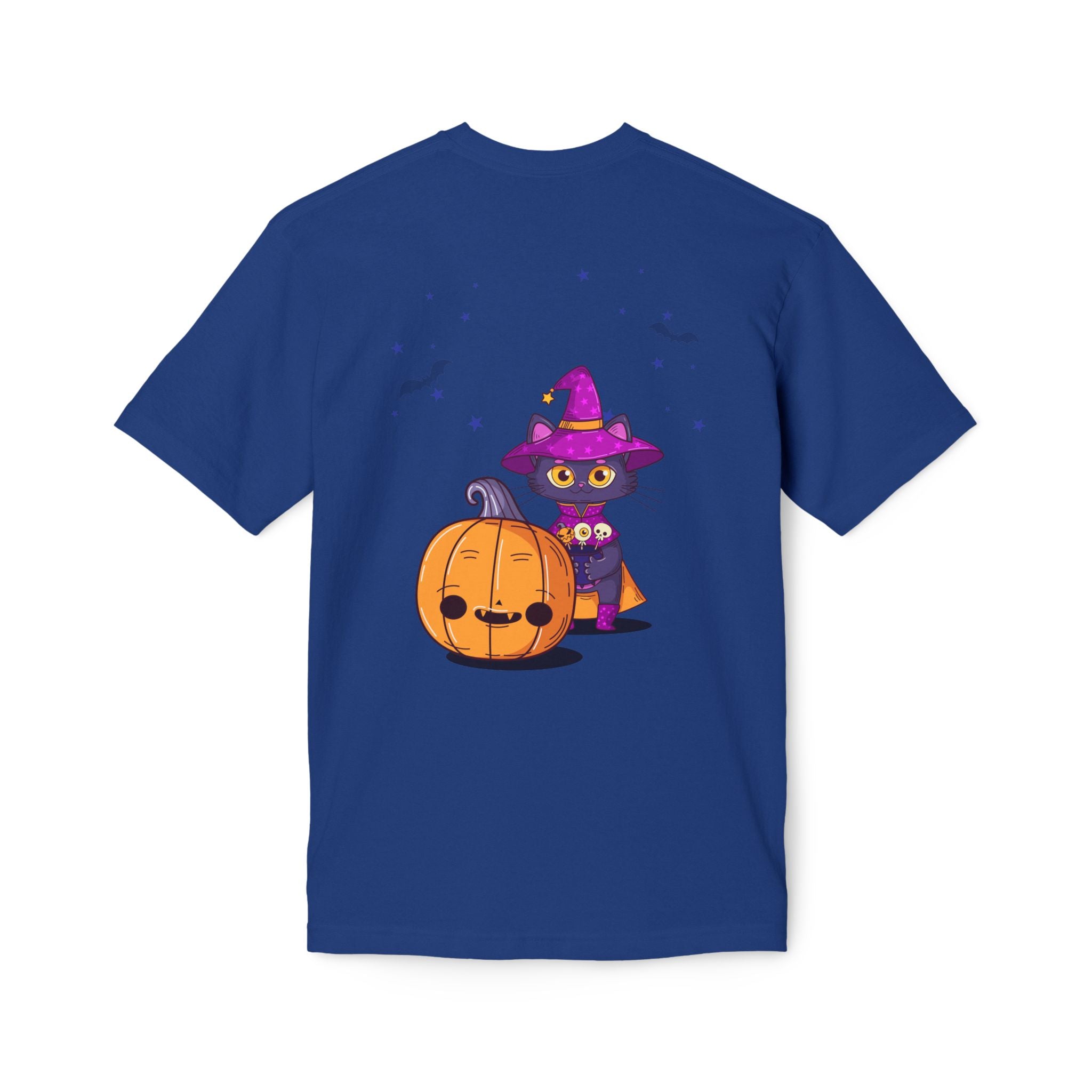 Halloween with Witch's Cats | Unisex Midweight T-shirt, Made in US