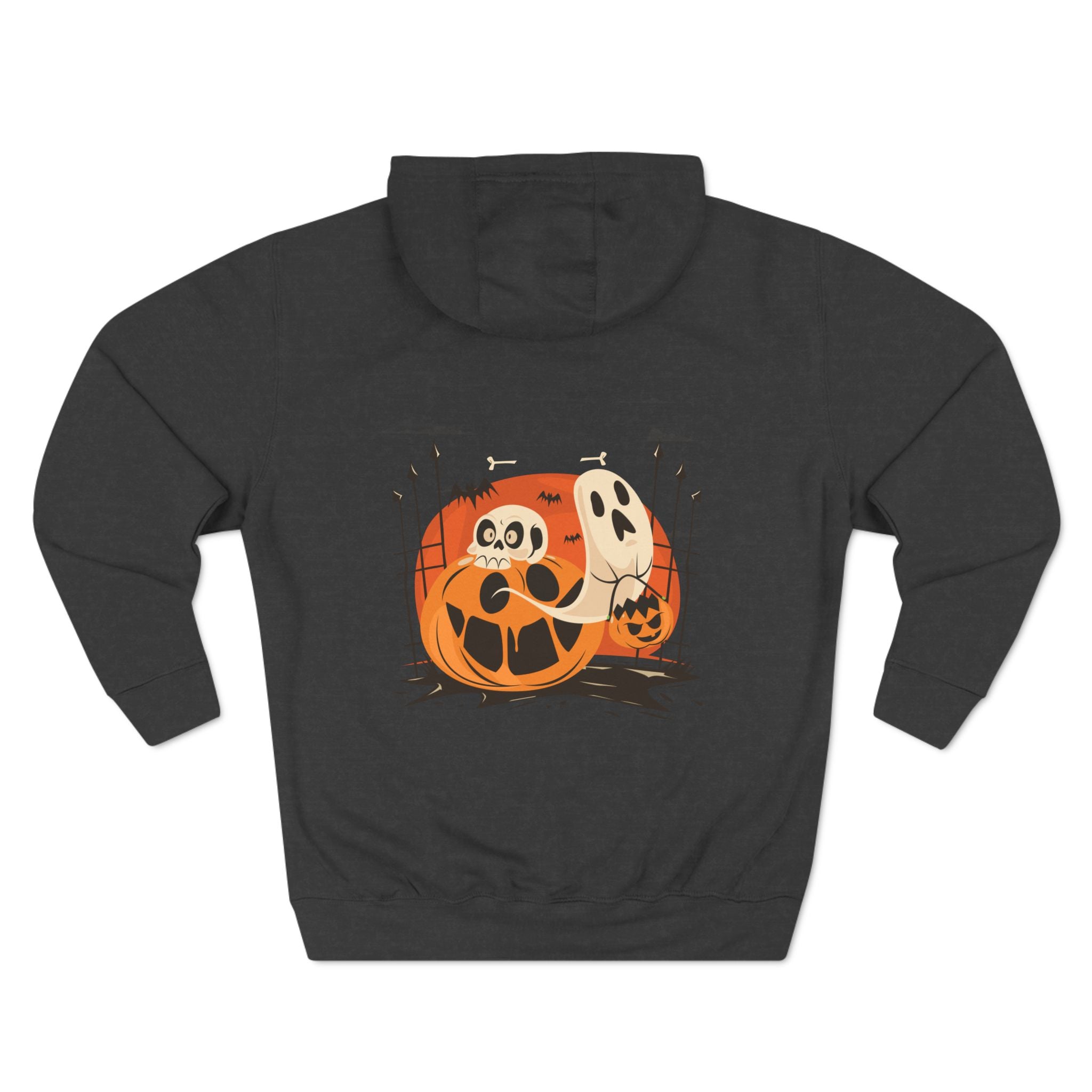 Halloween with Pumpkins | Three-Panel Fleece Hoodie